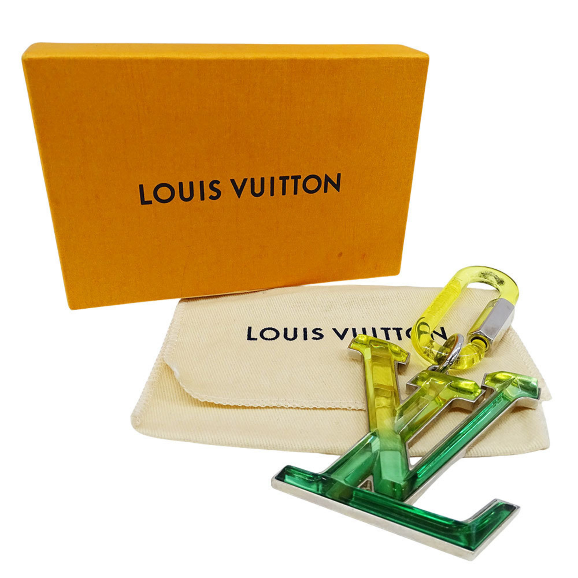 Louis Vuitton LOUIS VUITTON Keychain Women's Men's Brand Bijoux Sac LV Prism Yellow Green MP2366 Bag Charm Gradient