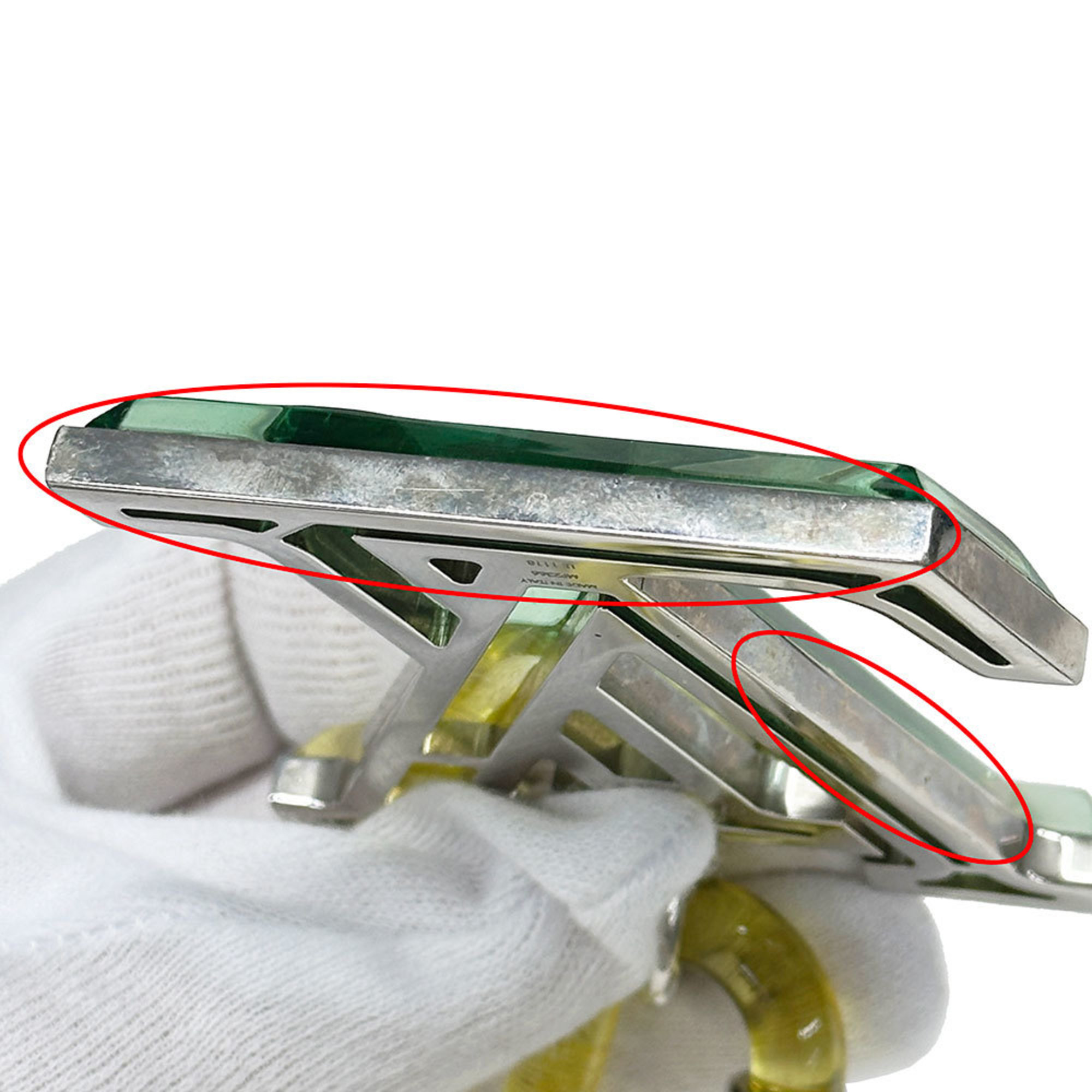 Louis Vuitton LOUIS VUITTON Keychain Women's Men's Brand Bijoux Sac LV Prism Yellow Green MP2366 Bag Charm Gradient