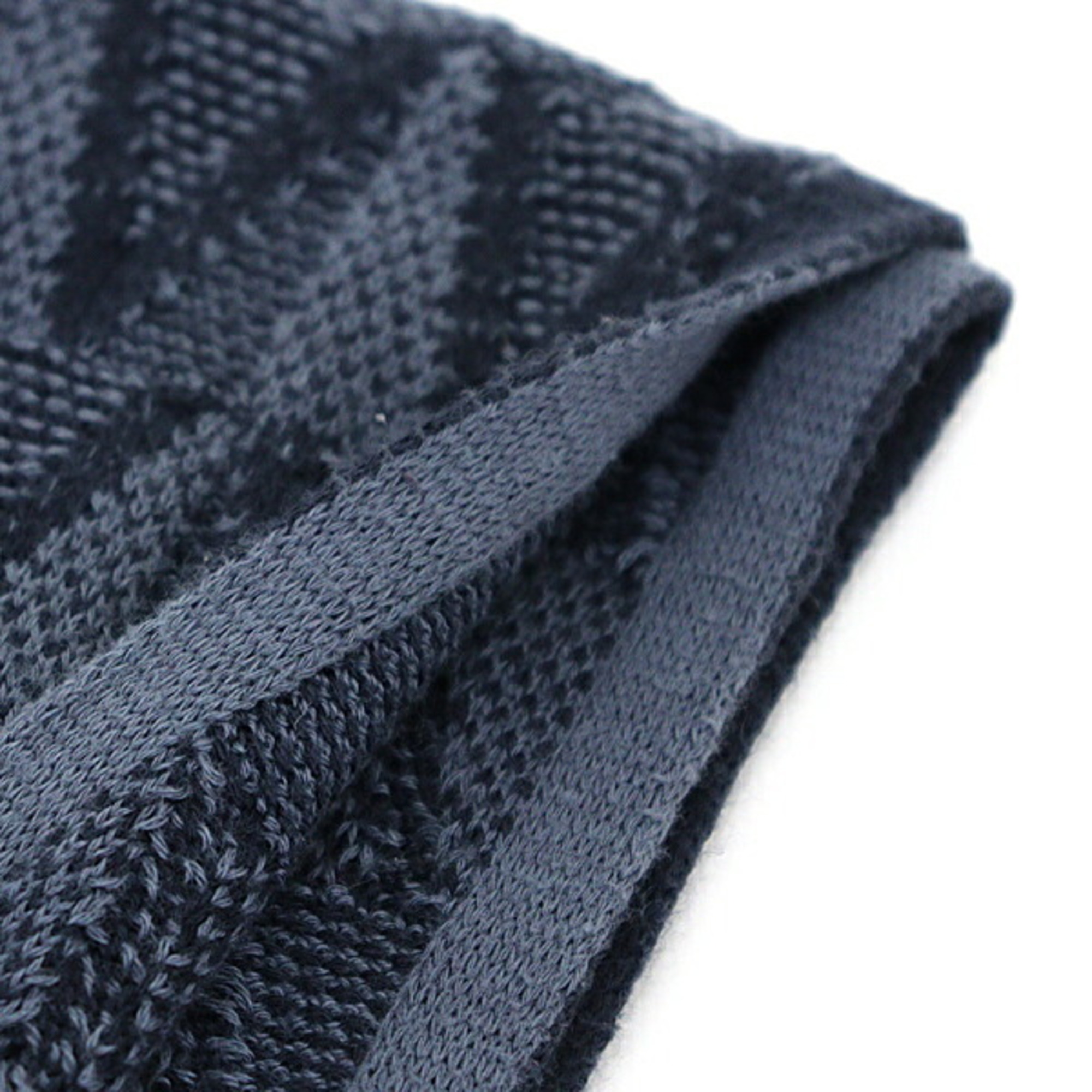 Louis Vuitton Scarf Echarpe Gaston V Grey 85% Cotton/15% Cashmere M70044