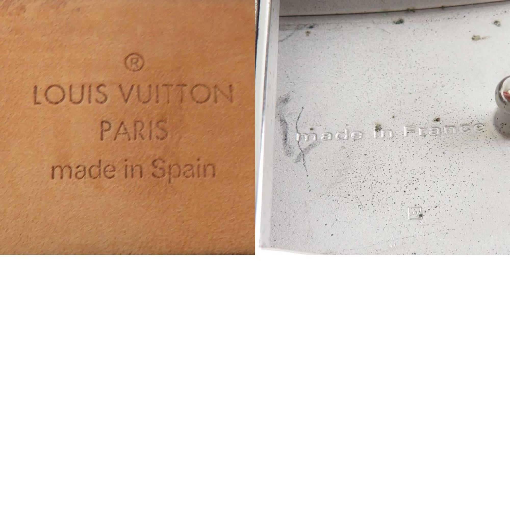 Louis Vuitton LOUIS VUITTON Belt Monogram Santur Carre Canvas Metal Brown Silver Men's M6801 e60423k