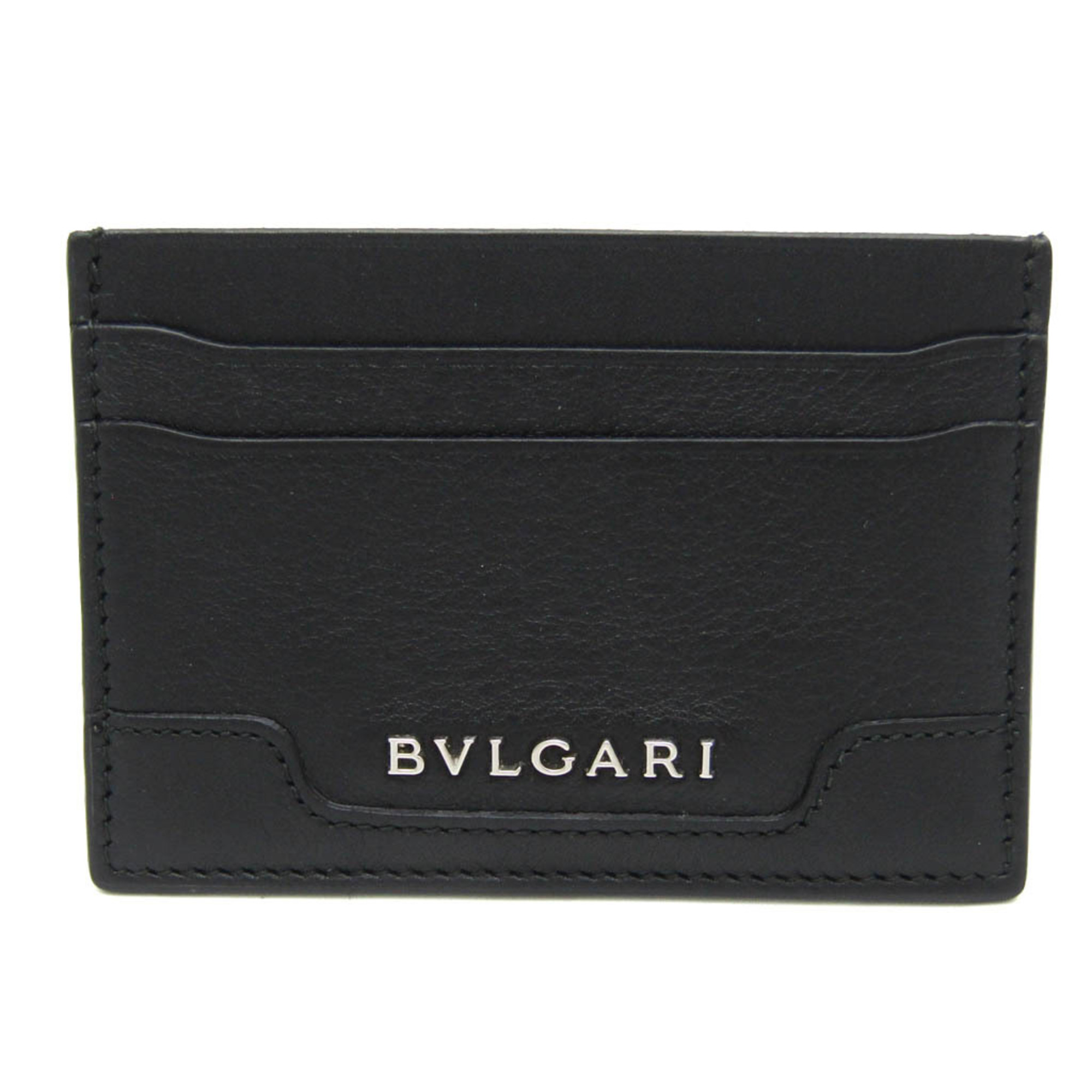 Bvlgari 33404 Leather Card Case Black