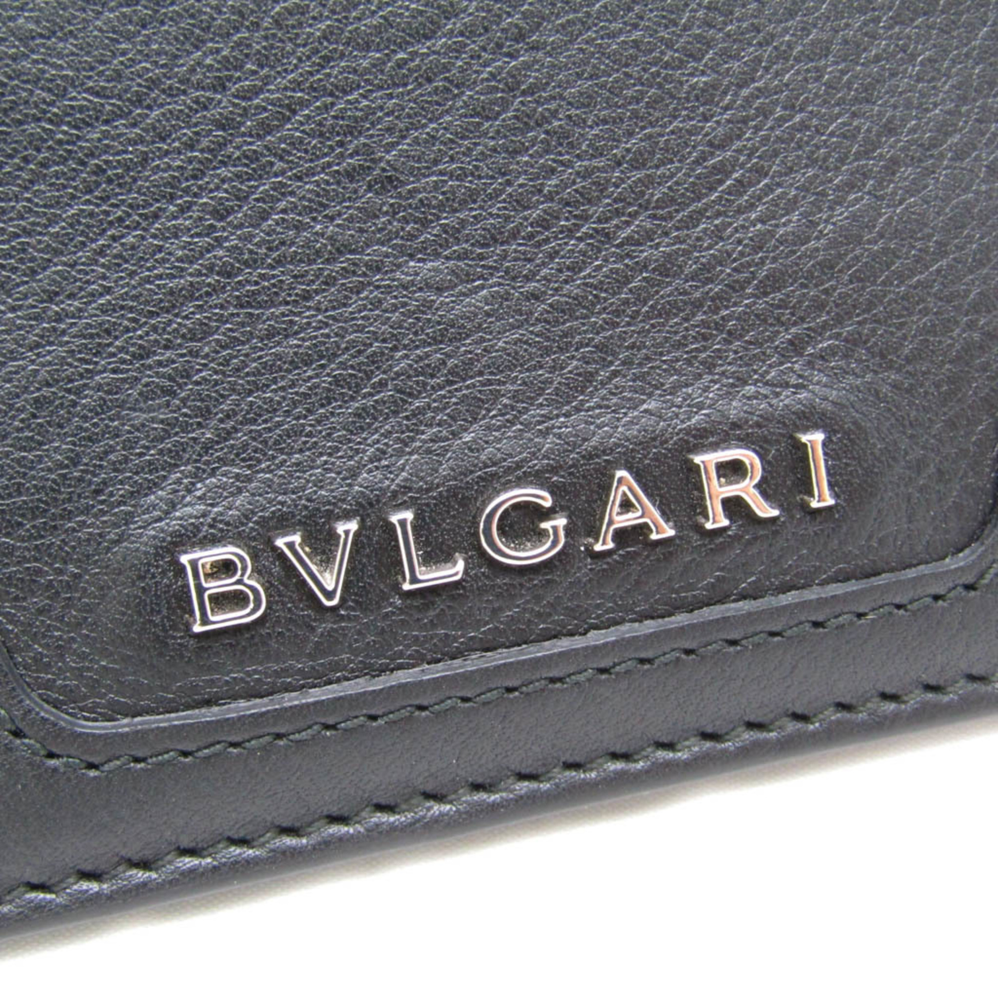 Bvlgari 33404 Leather Card Case Black