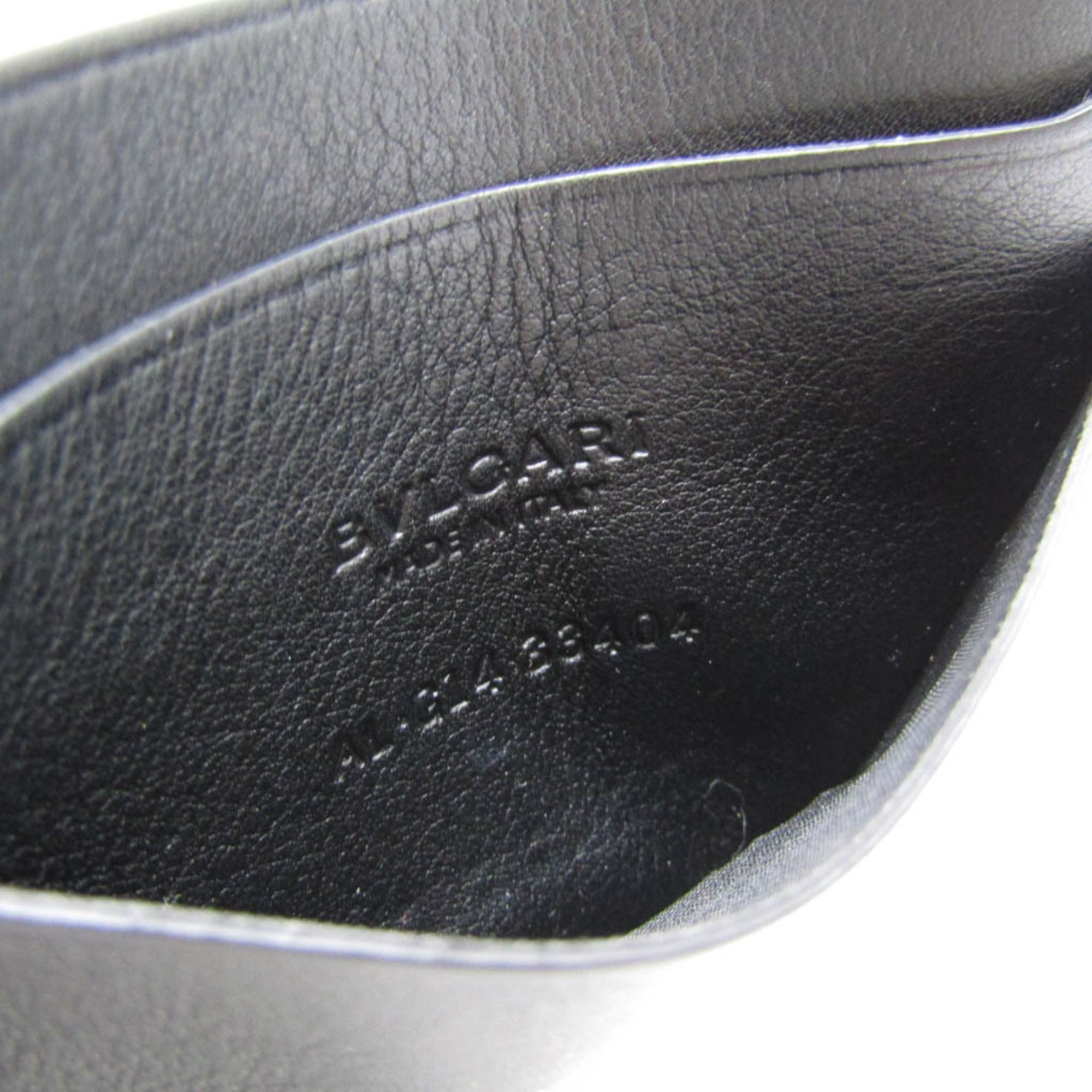 Bvlgari 33404 Leather Card Case Black