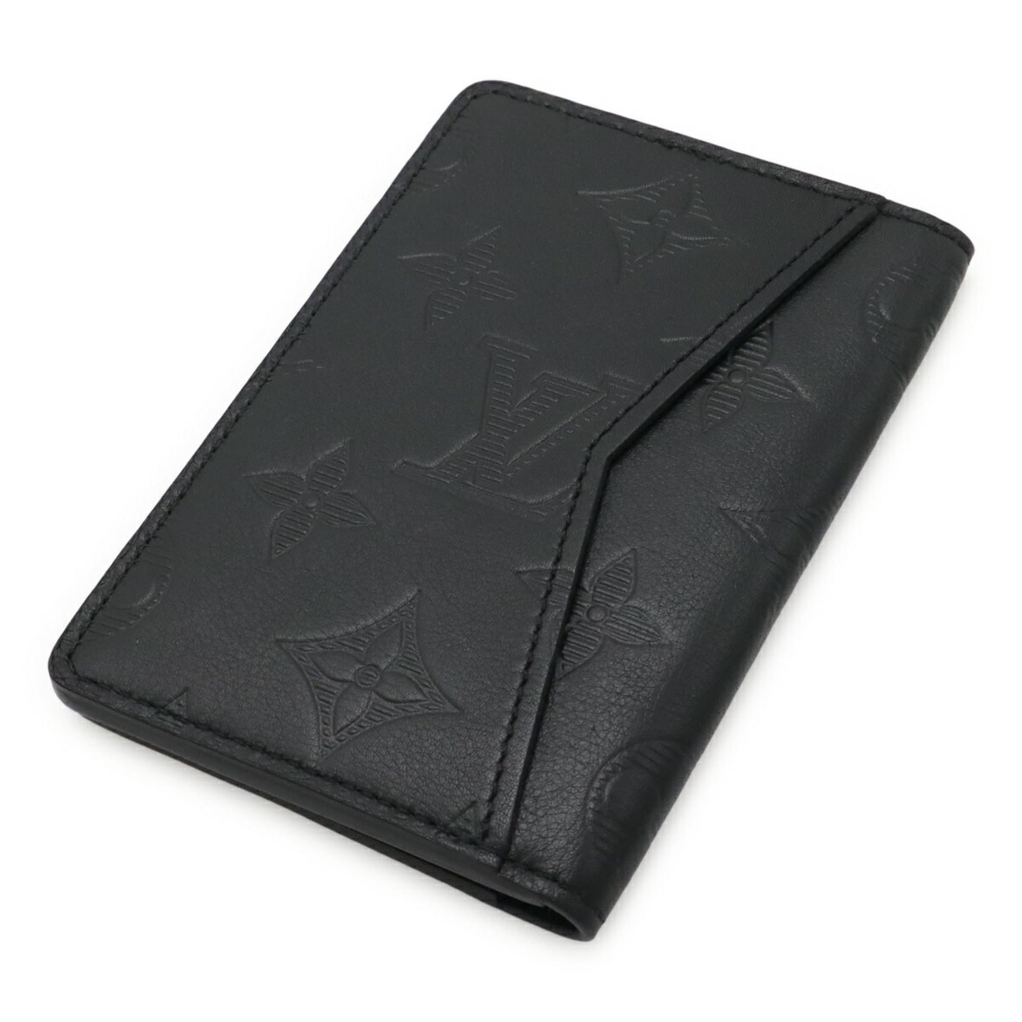LOUIS VUITTON Monogram Shadow Organizer de Poche Card Case, Business Holder, Pass Noir Black, M62899