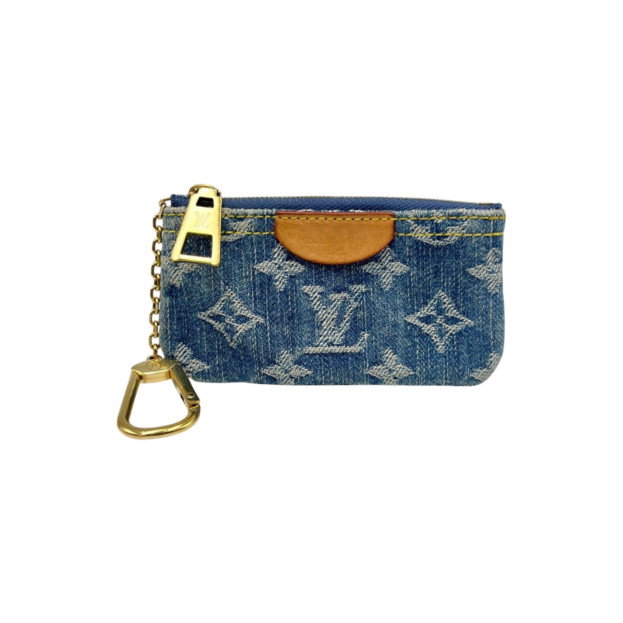 Louis Vuitton Pochette Cle Key Case M82961 Monogram Denim Women’s