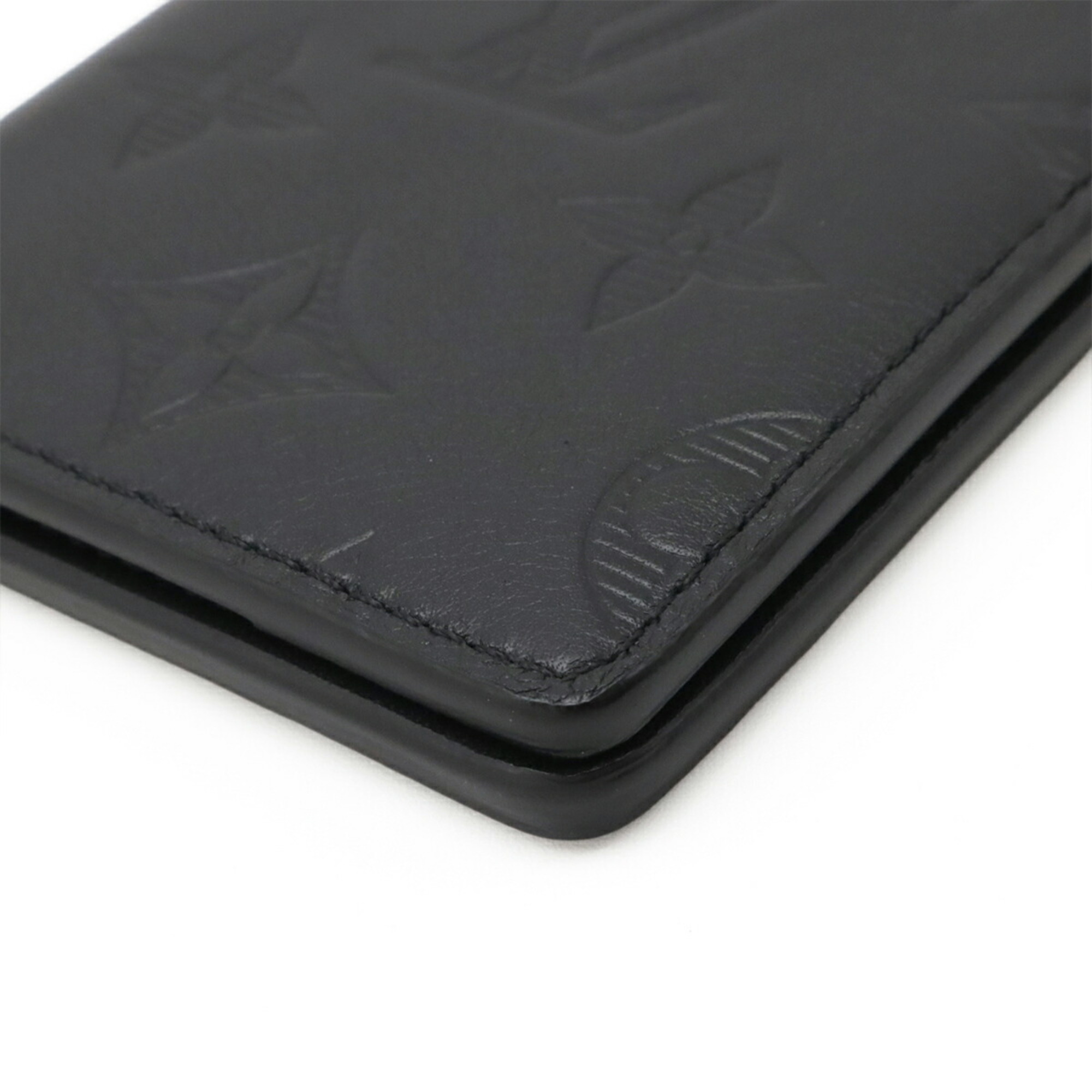 LOUIS VUITTON Monogram Shadow Organizer de Poche Card Case, Business Holder, Pass Noir Black, M62899