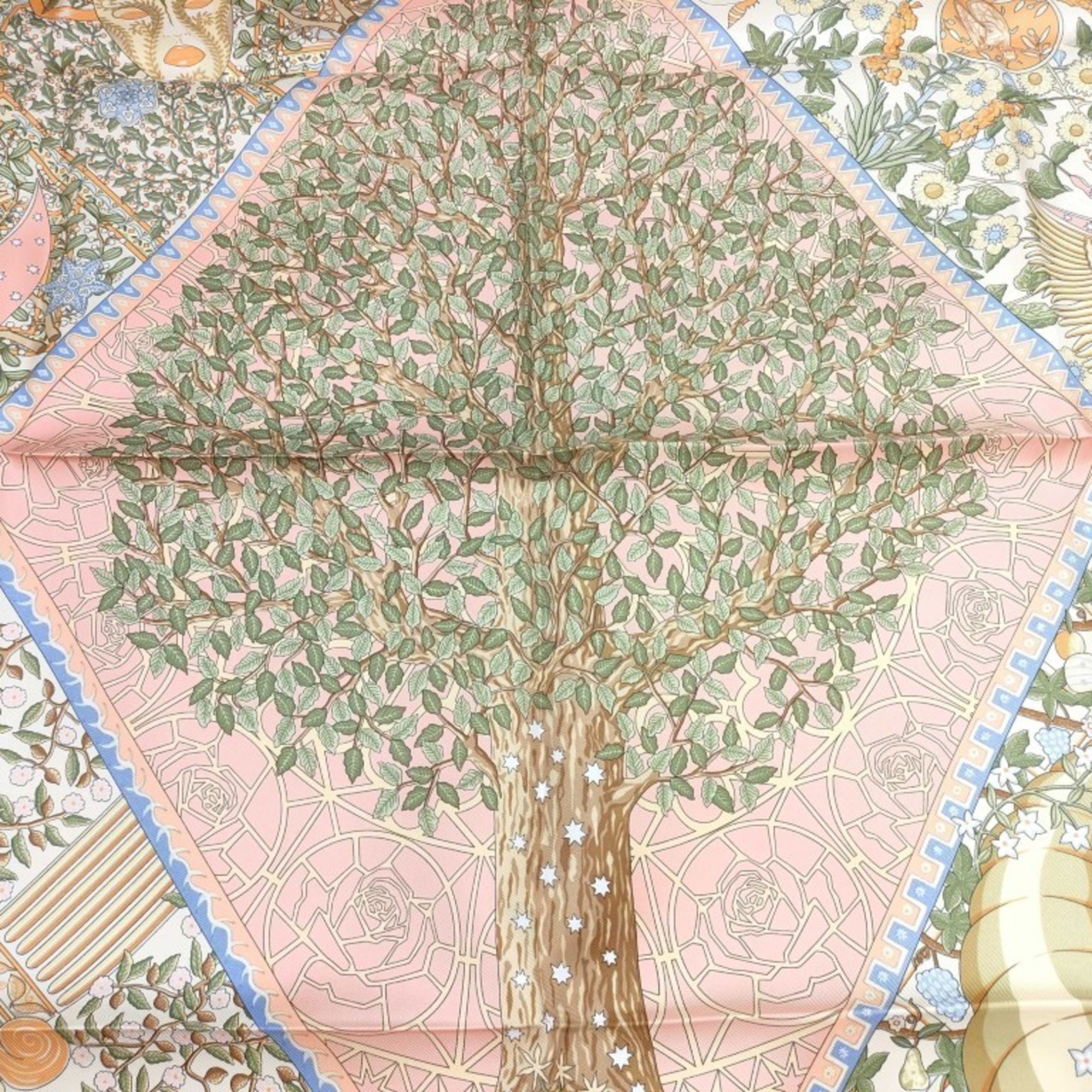 HERMES Carré 90 Axis Mundi Scarf, Multicolor, Silk, Women's