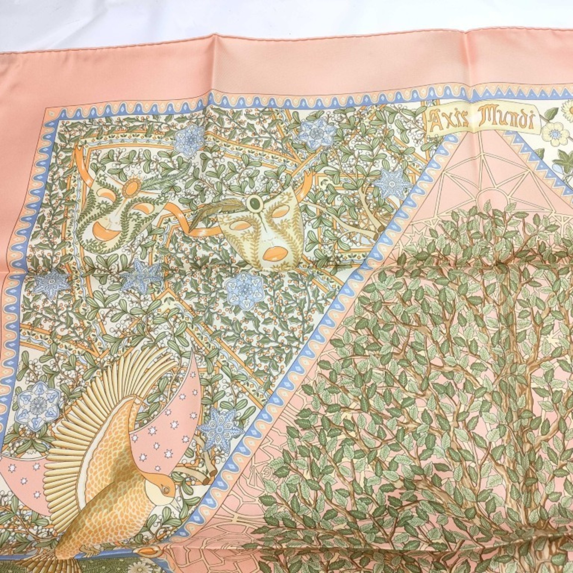 HERMES Carré 90 Axis Mundi Scarf, Multicolor, Silk, Women's