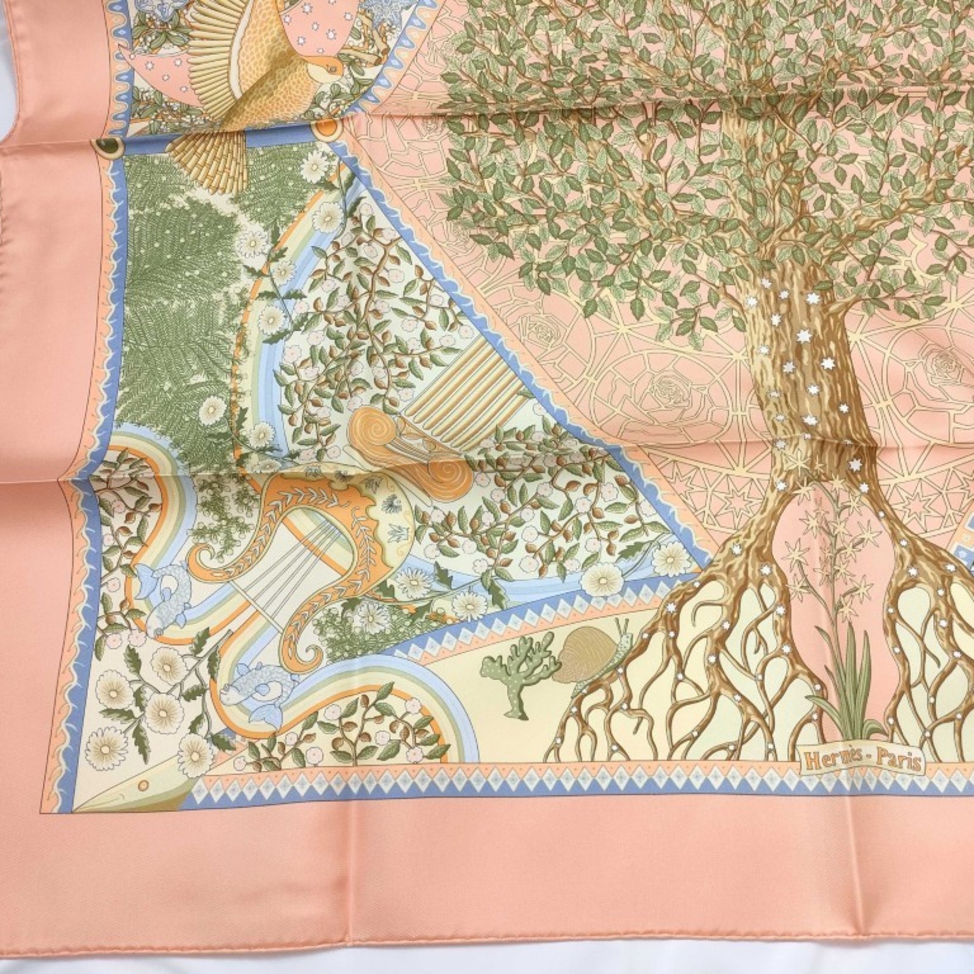 HERMES Carré 90 Axis Mundi Scarf, Multicolor, Silk, Women's