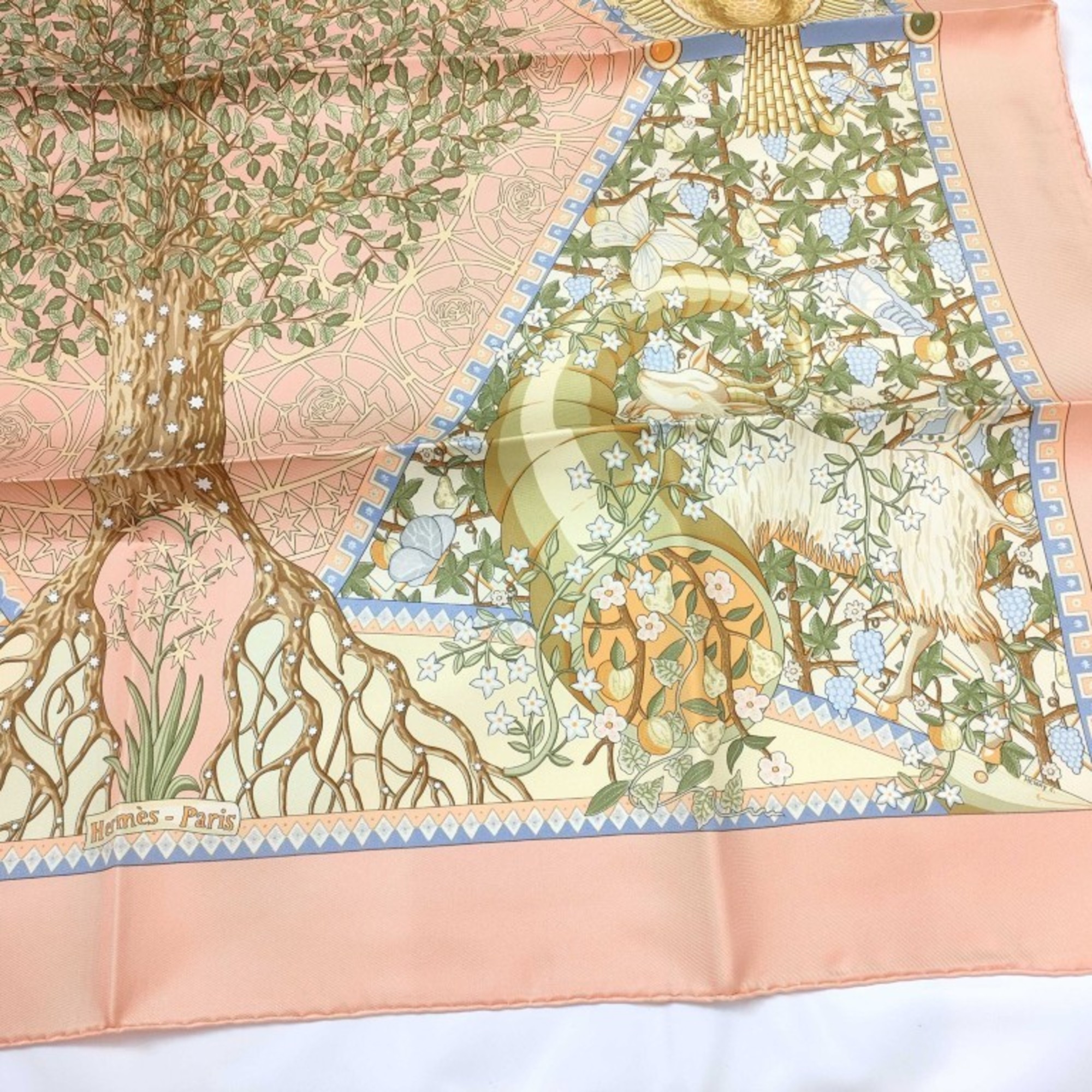 HERMES Carré 90 Axis Mundi Scarf, Multicolor, Silk, Women's