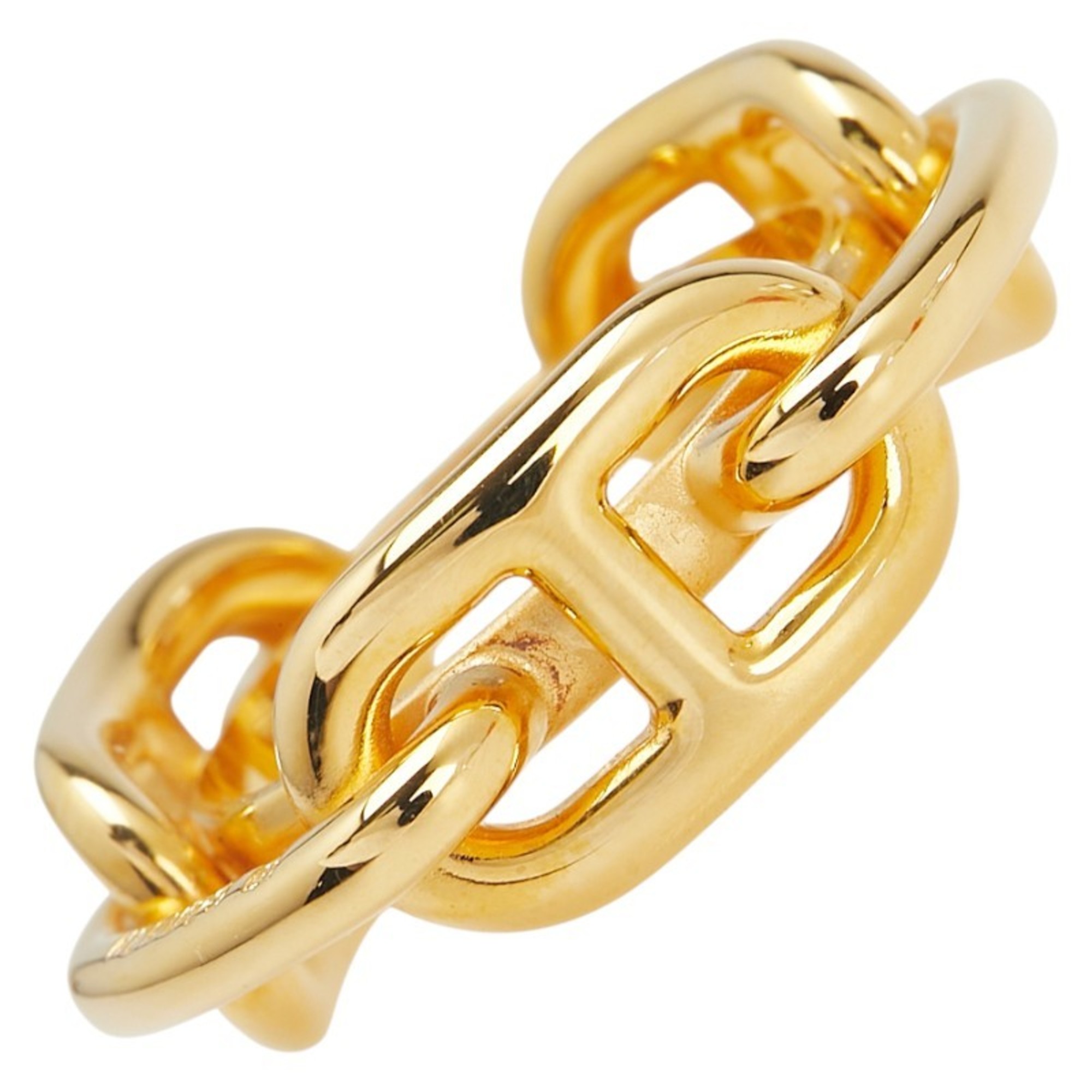 Hermes Lucade Chaine d'Ancre Scarf with Ring, Gold Plated, Women's