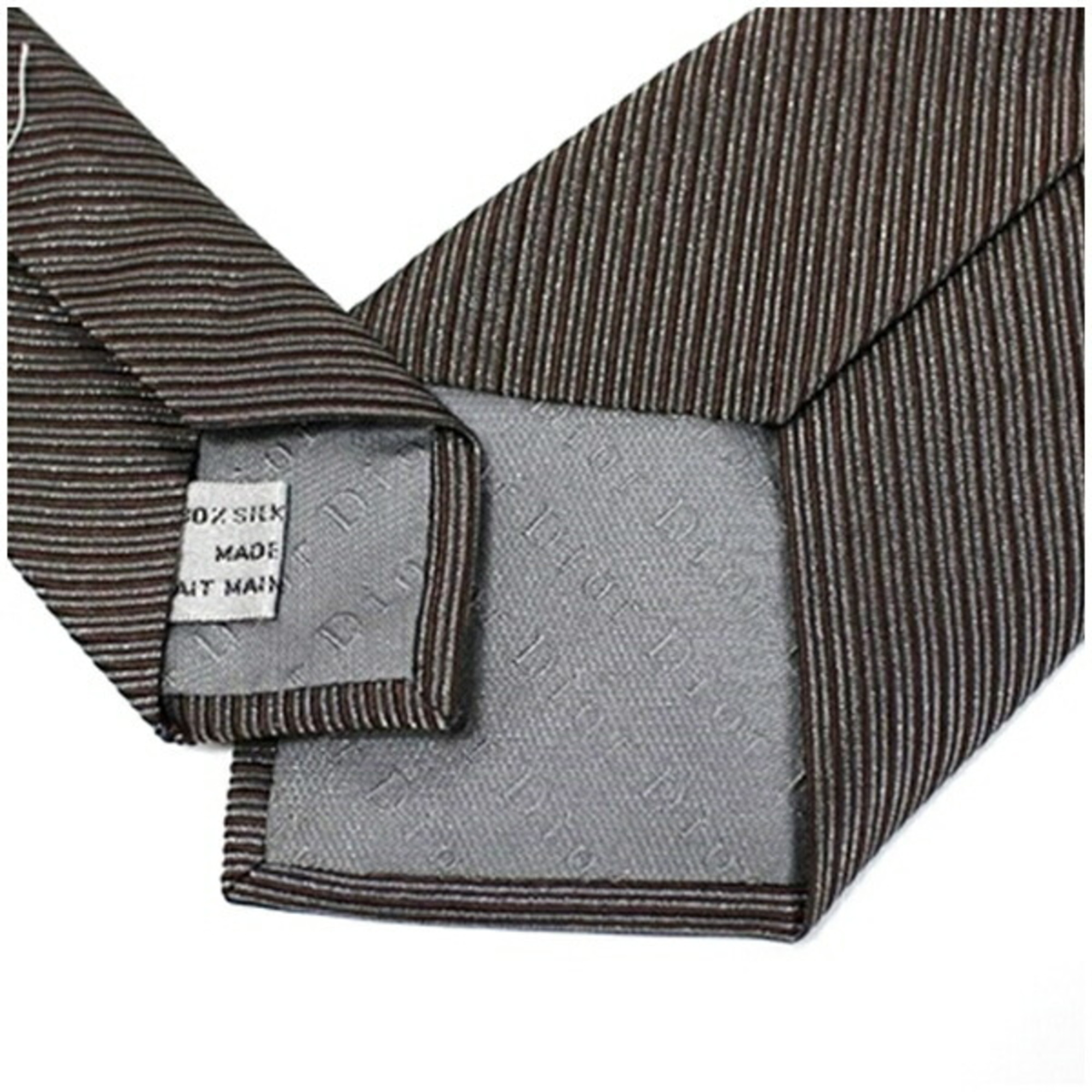 Christian Dior Silk Nylon Tie Striped Men's