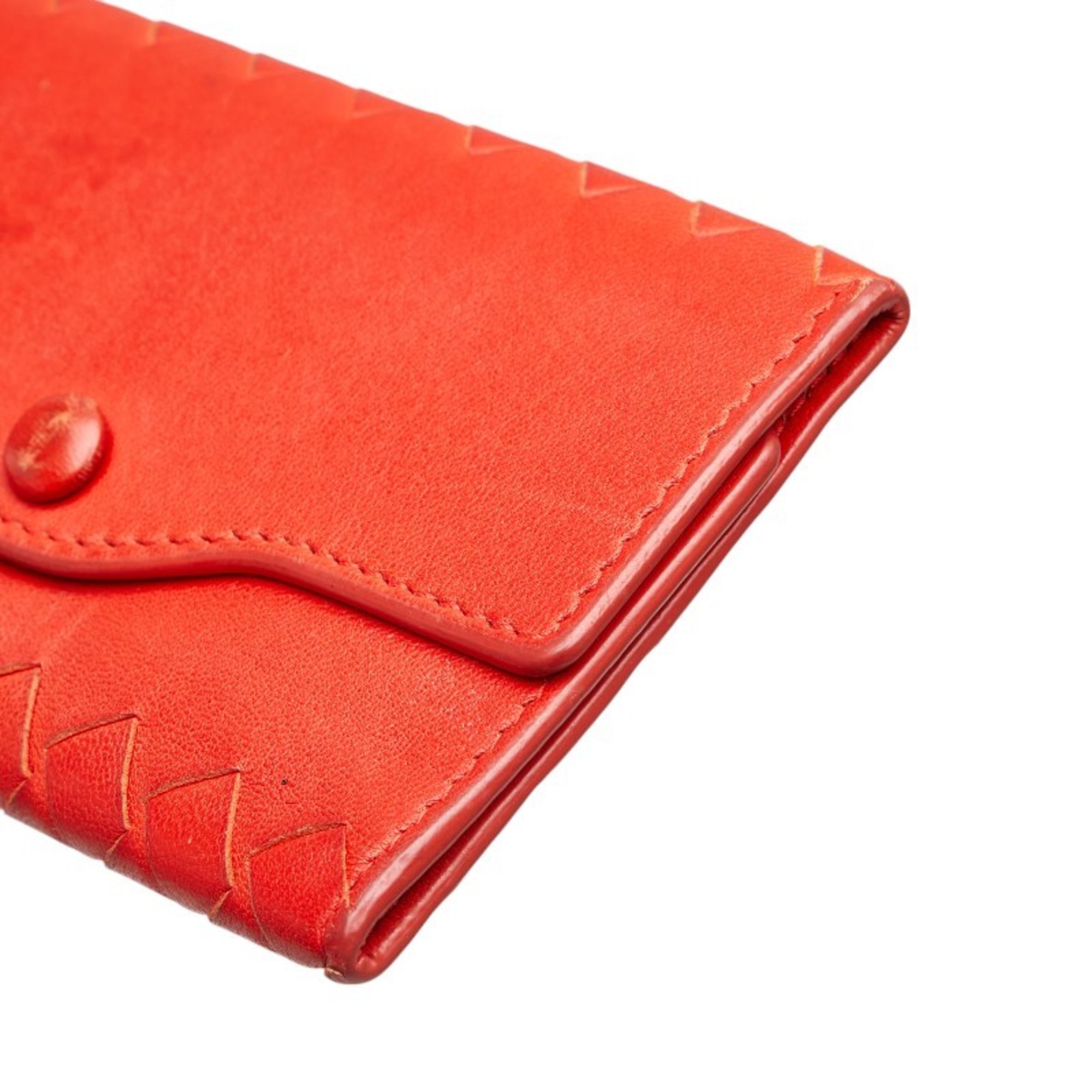 Bottega Veneta Intrecciato 6-ring key case in red leather for women.