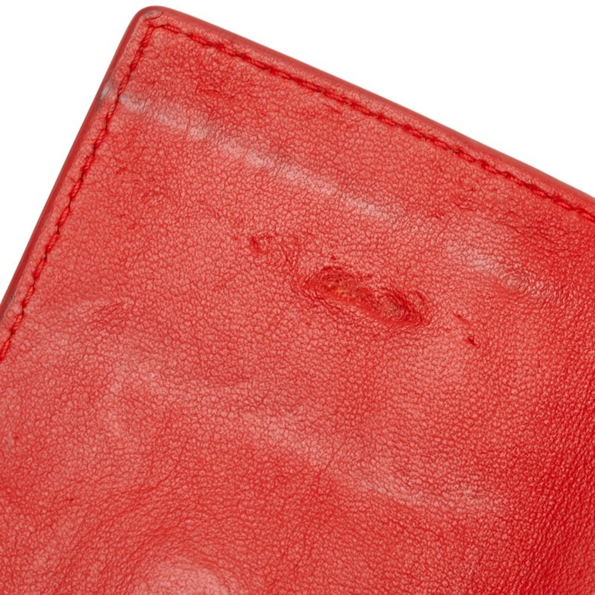 Bottega Veneta Intrecciato 6-ring key case in red leather for women.