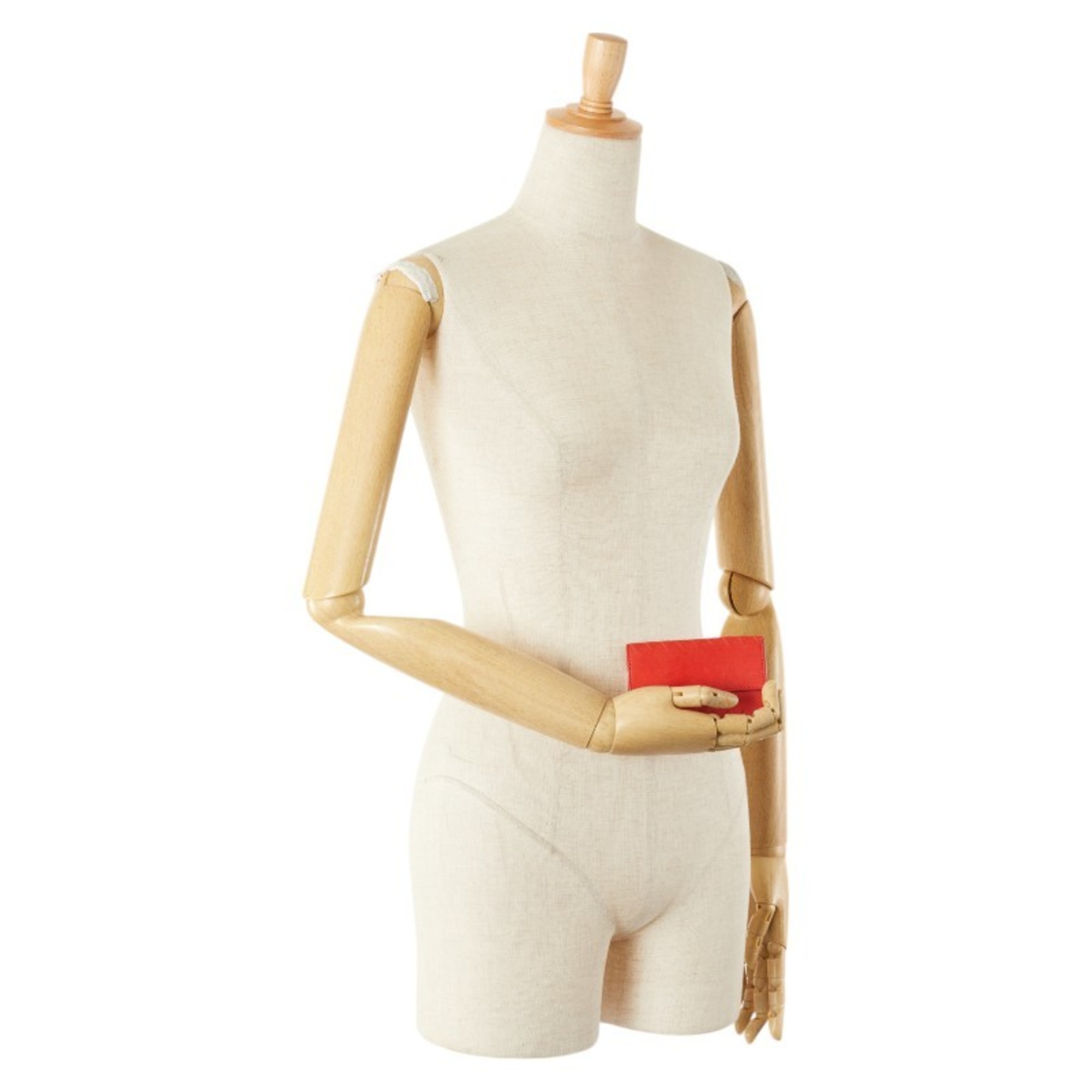 Bottega Veneta Intrecciato 6-ring key case in red leather for women.