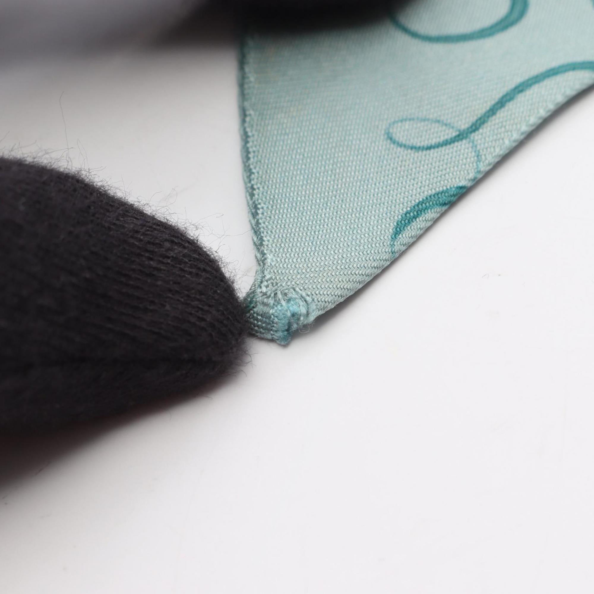 Hermes Hermès Twilly Silk Scarf for Women, Blue and Green