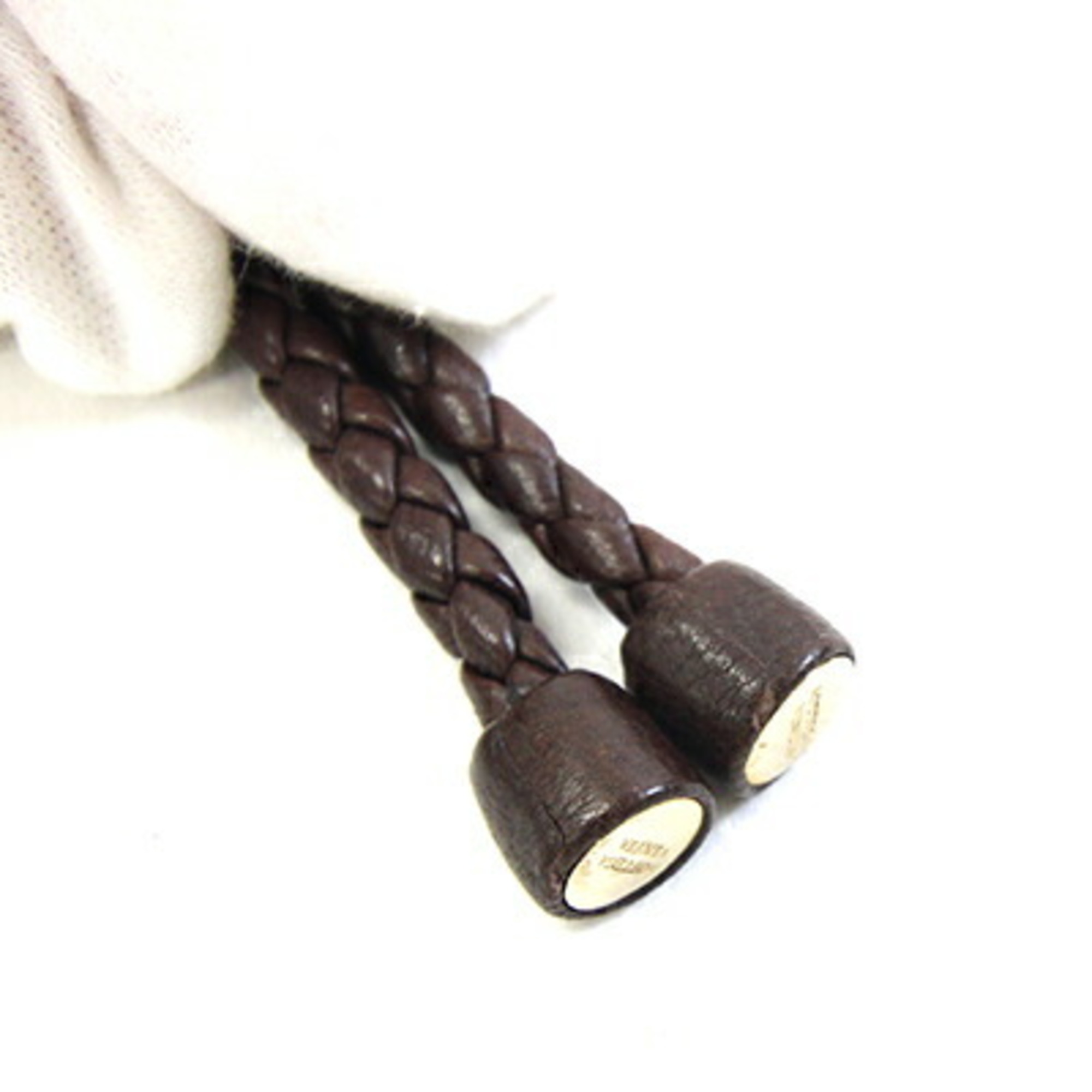 Bottega Veneta Women's Intrecciato Brown Leather Rope Belt with Cord