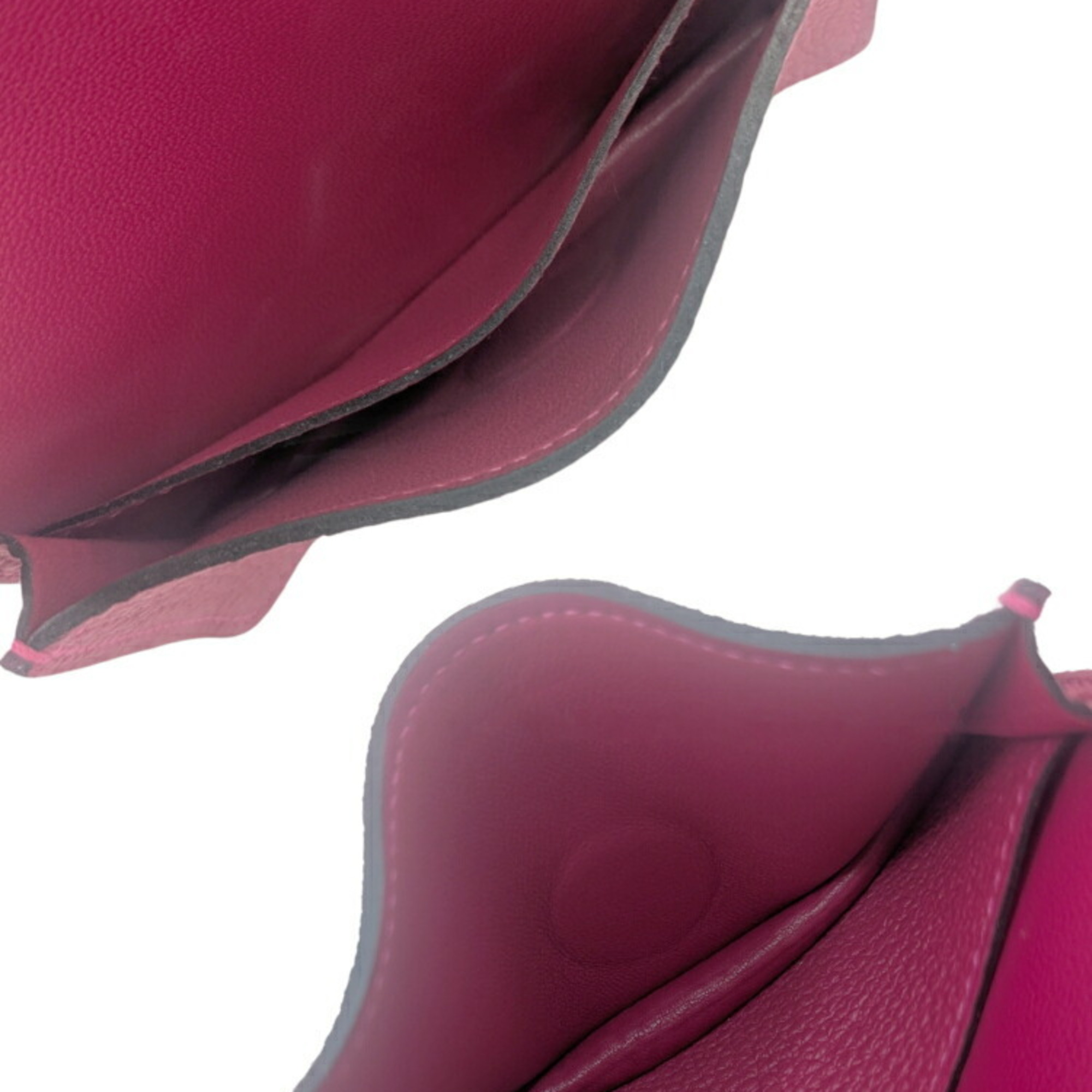 HERMES Dogon Business Card Case, Togo Raspberry, Z Stamp, 2021, Pink, for Men and Women