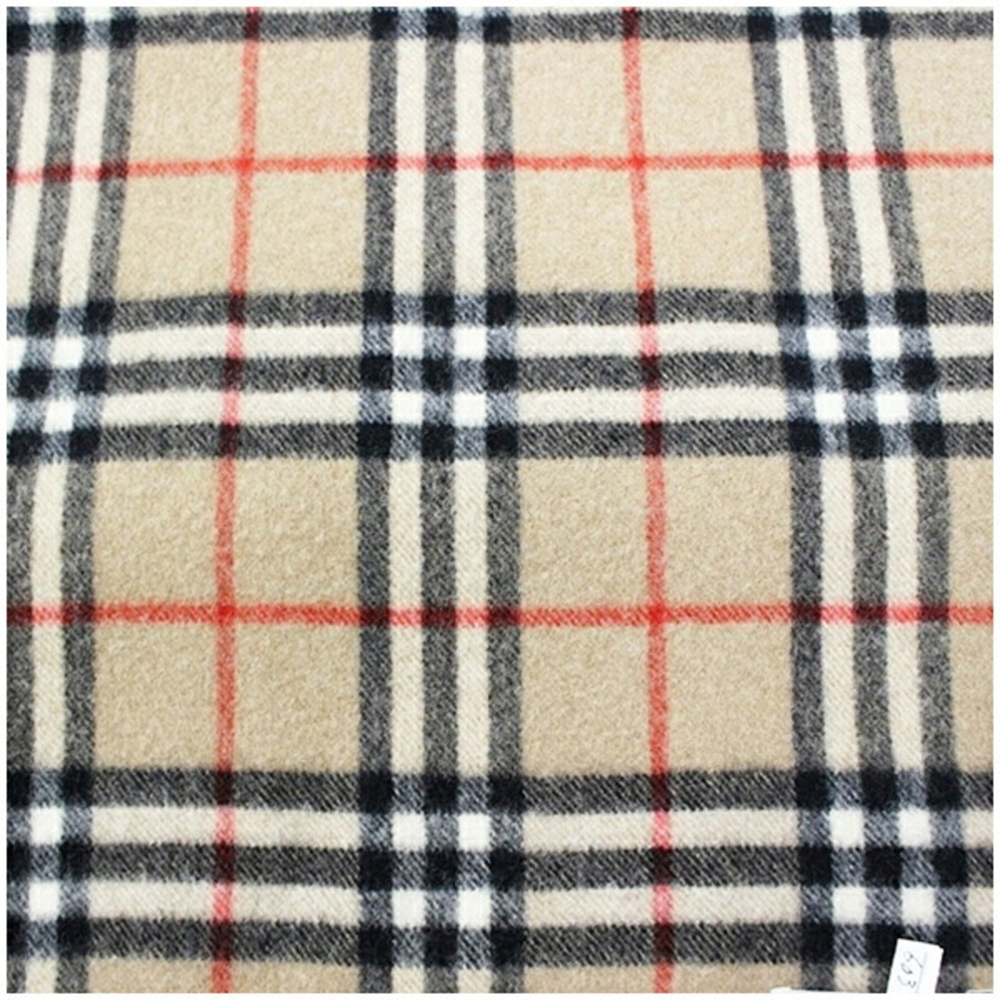 Burberry Cashmere Scarf, Camel x Check, 136 30 cm, for Men and Women