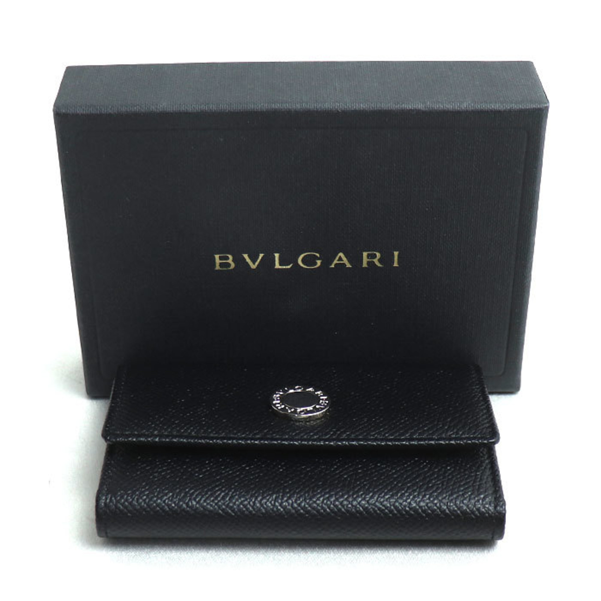 BVLGARI 6-ring key case, black, 20234, men's