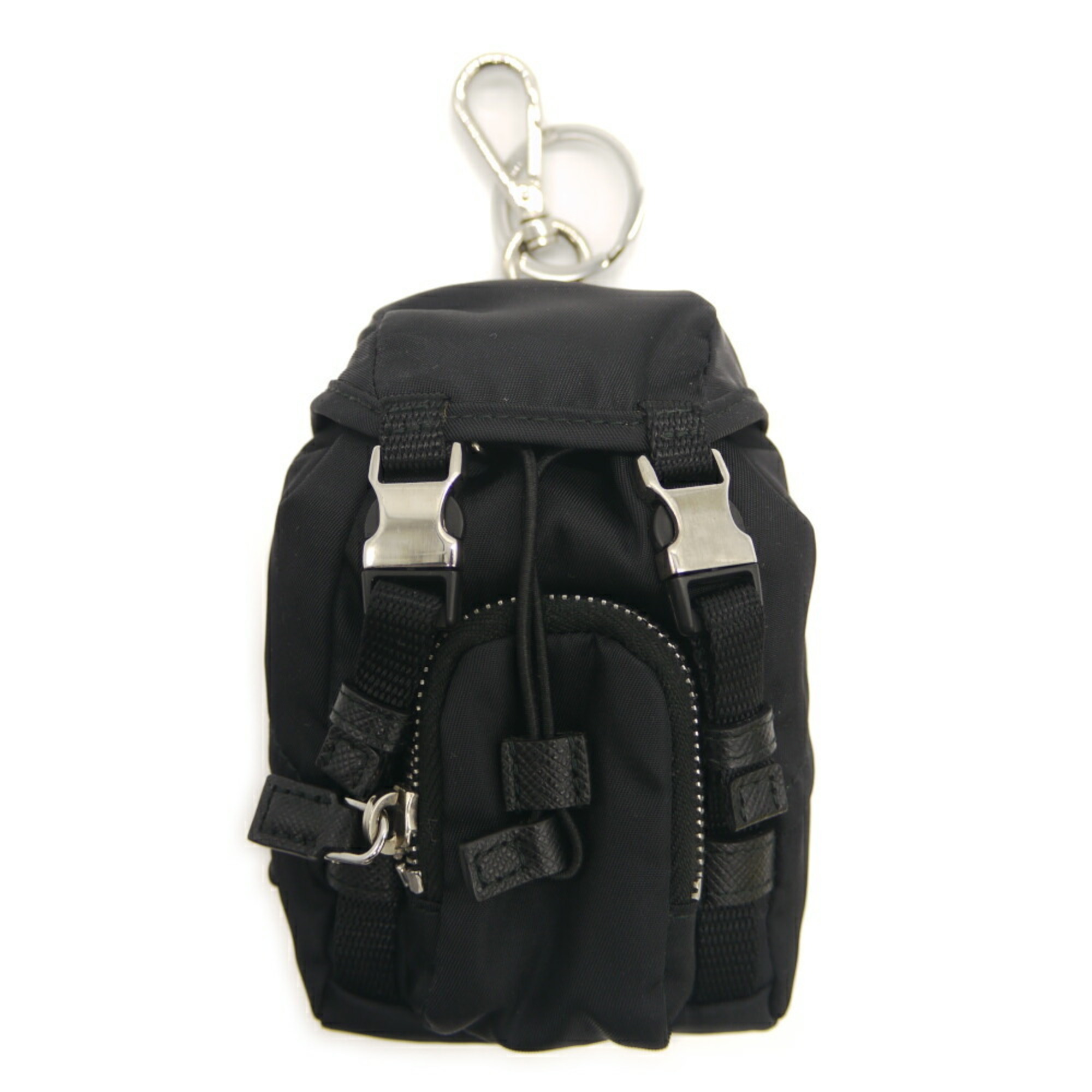 PRADA Prada Backpack-Style Keychain, Black, 2TT061