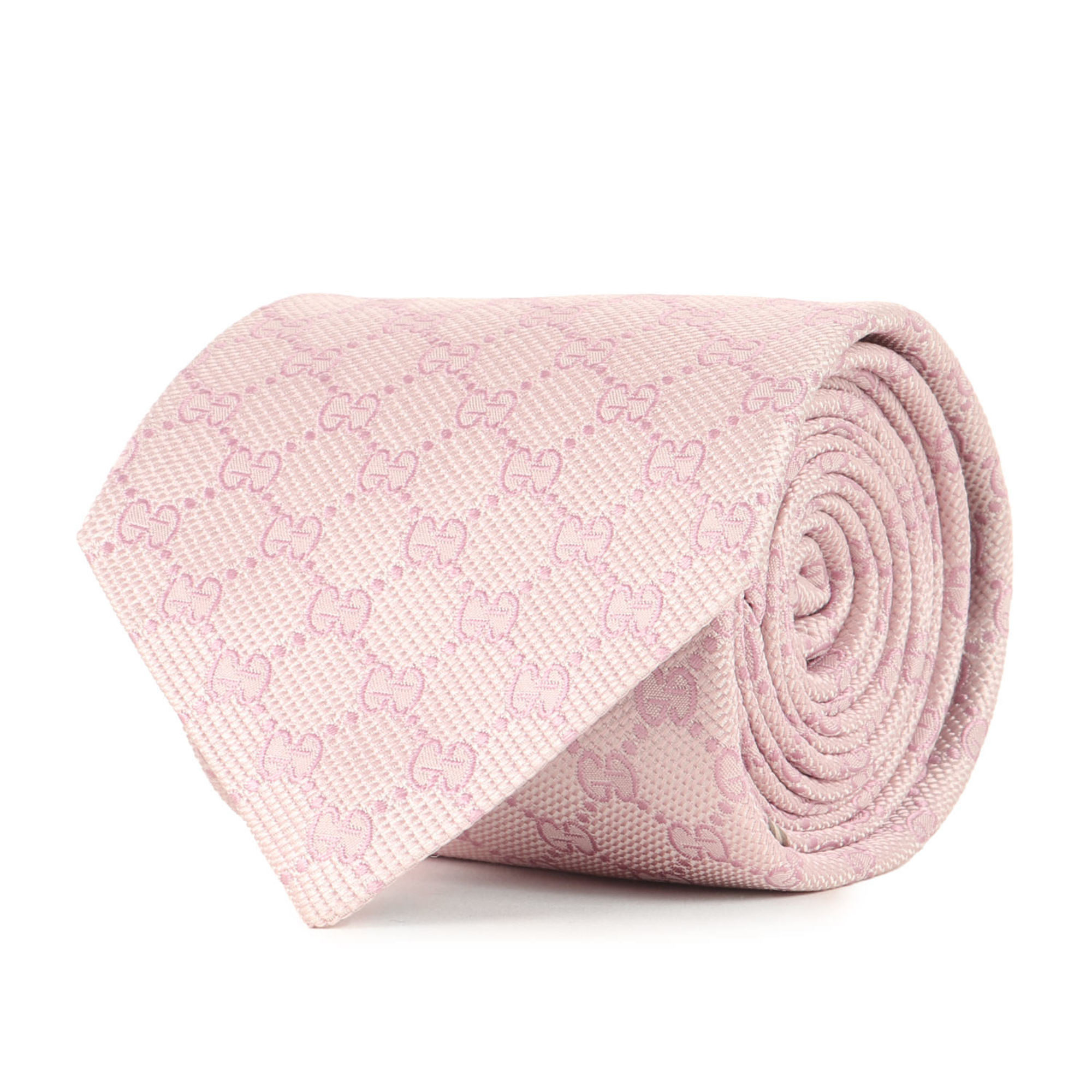 GUCCI GG Monogram Silk Tie, Pink, Men’s, K4616