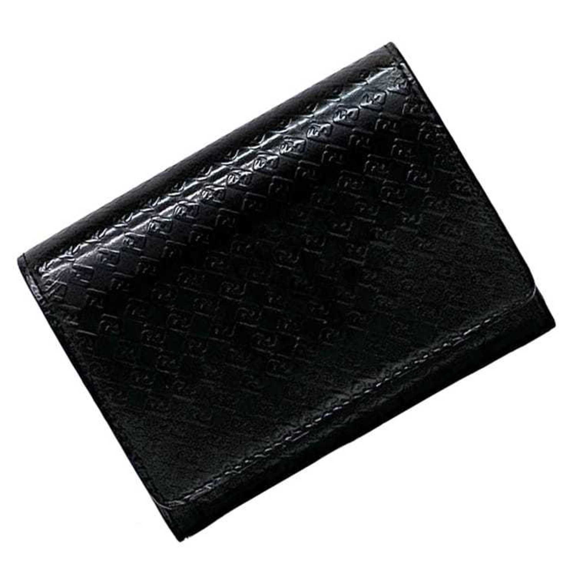 Fendi Card Case ec-22688 Black Micro Zucca 7M0040 Business Holder Patent Leather 000XH3 F0XB8 FENDI FF Embossed Men's