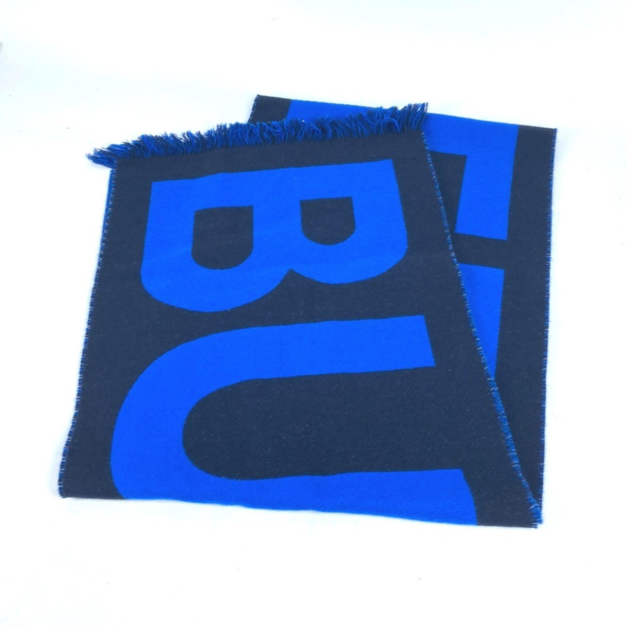 BURBERRY 8059892 Wool Scarf for Men and Women, Blue