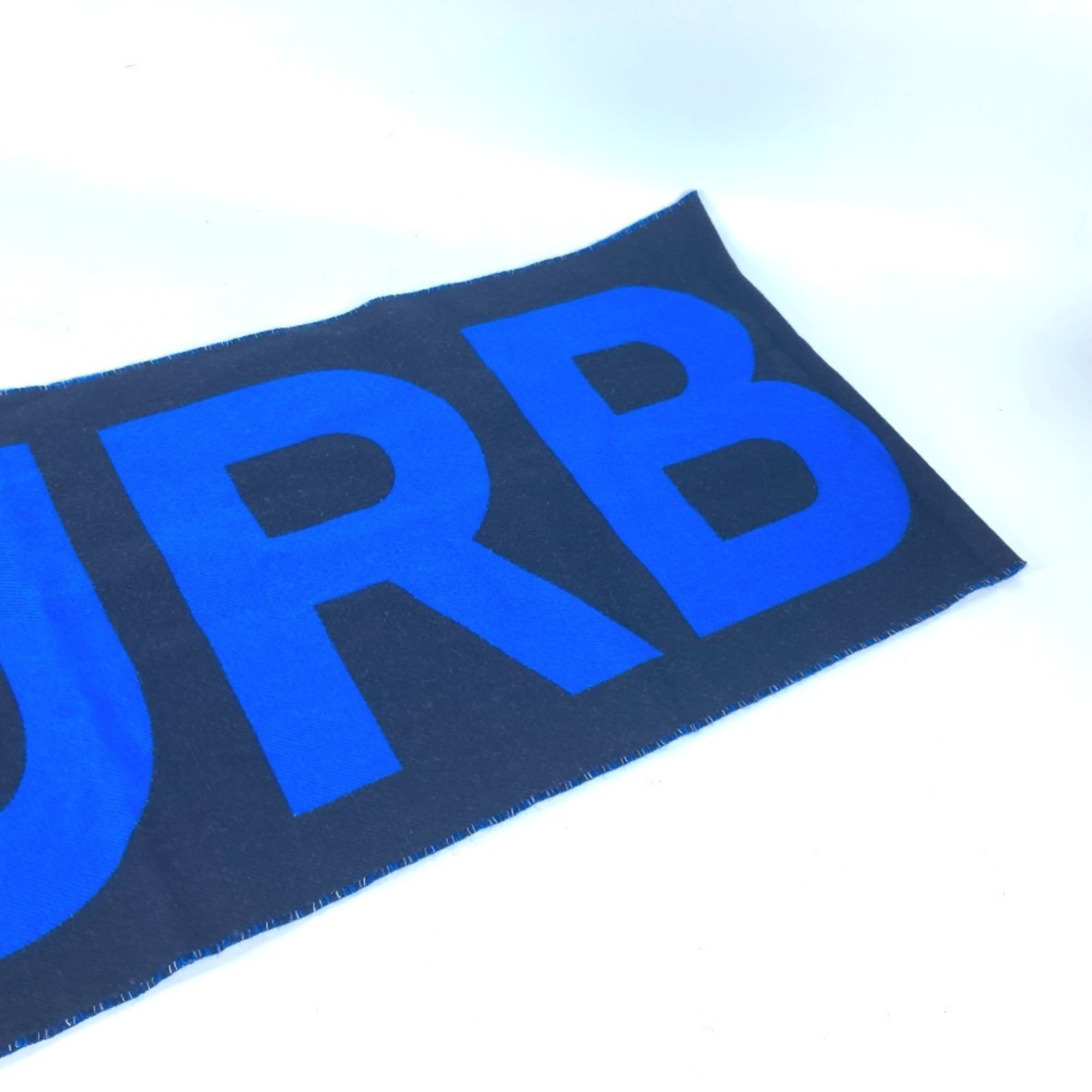 BURBERRY 8059892 Wool Scarf for Men and Women, Blue