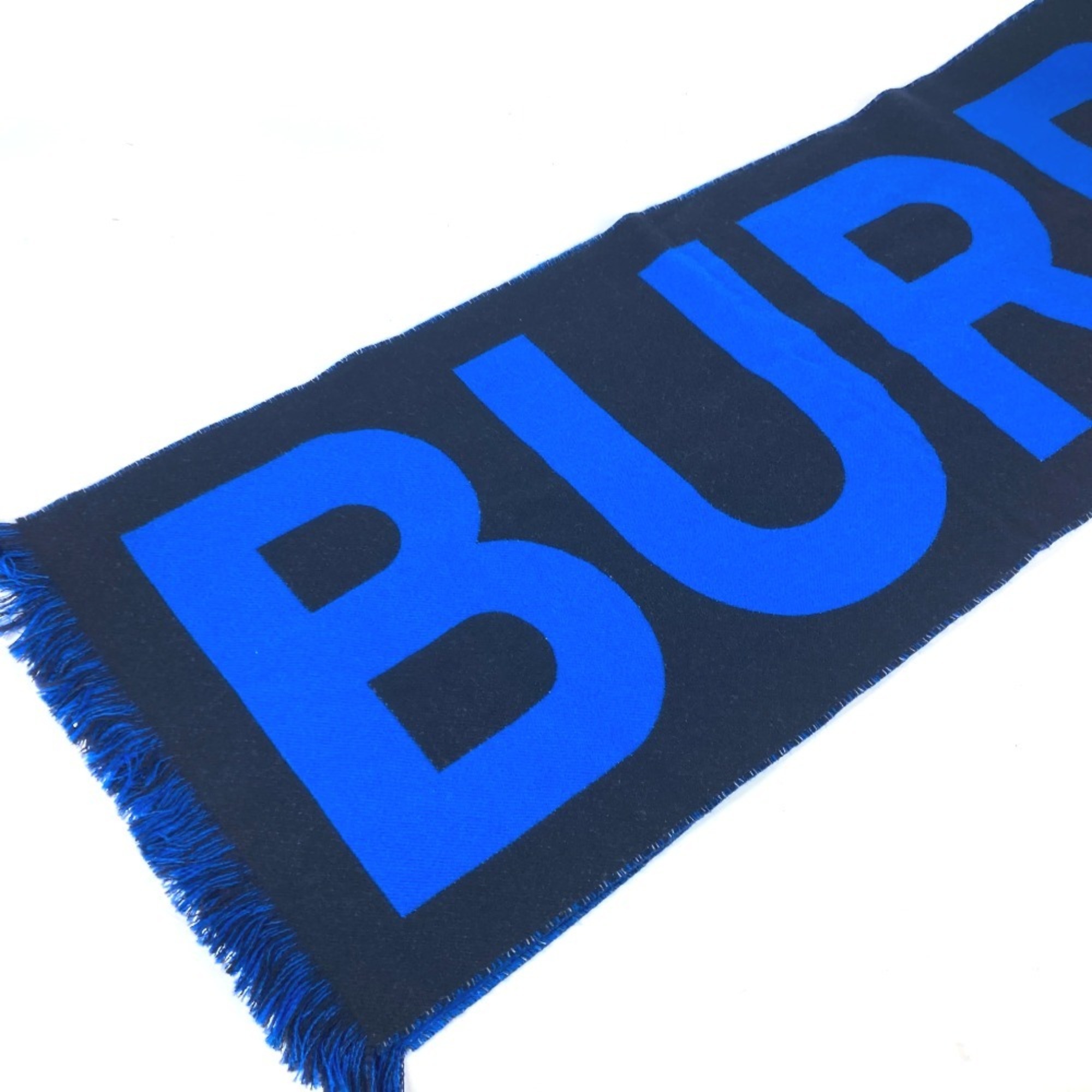 BURBERRY 8059892 Wool Scarf for Men and Women, Blue