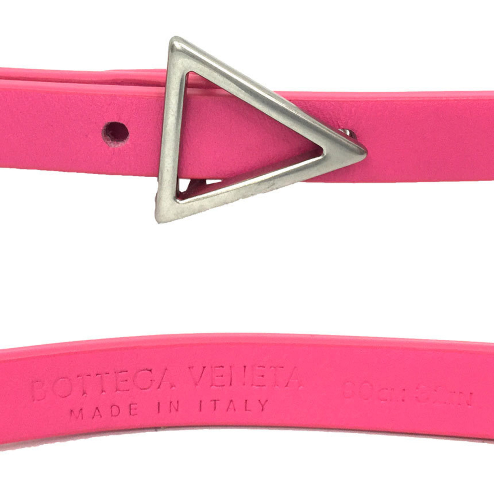 BOTTEGA VENETA Belt Triangle 629763 Leather Pink 80/32inc Bottega aq9333