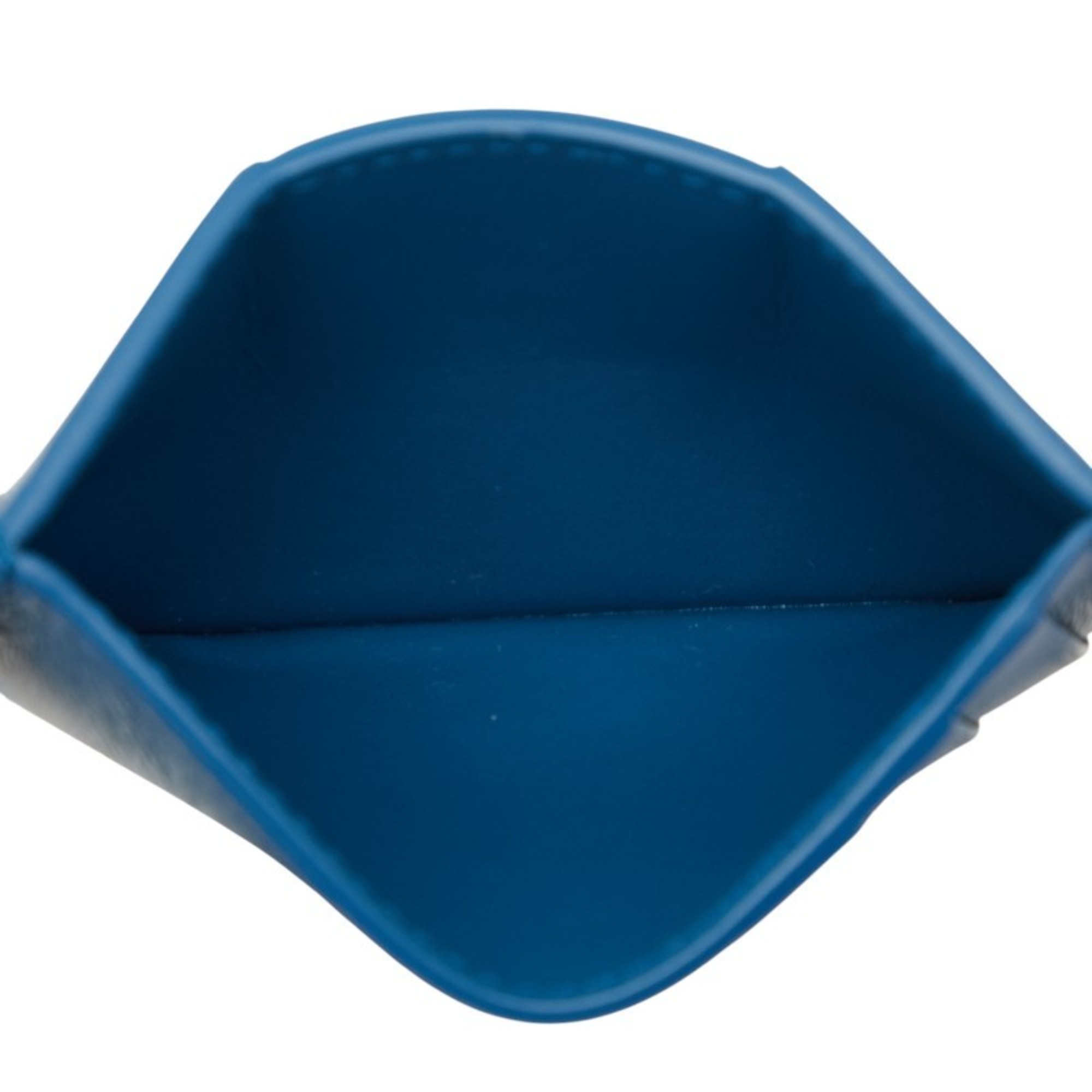 Bottega Veneta Maxi Intrecciato Business Card Case/Card Case/Pass Case in Blue Leather for Women