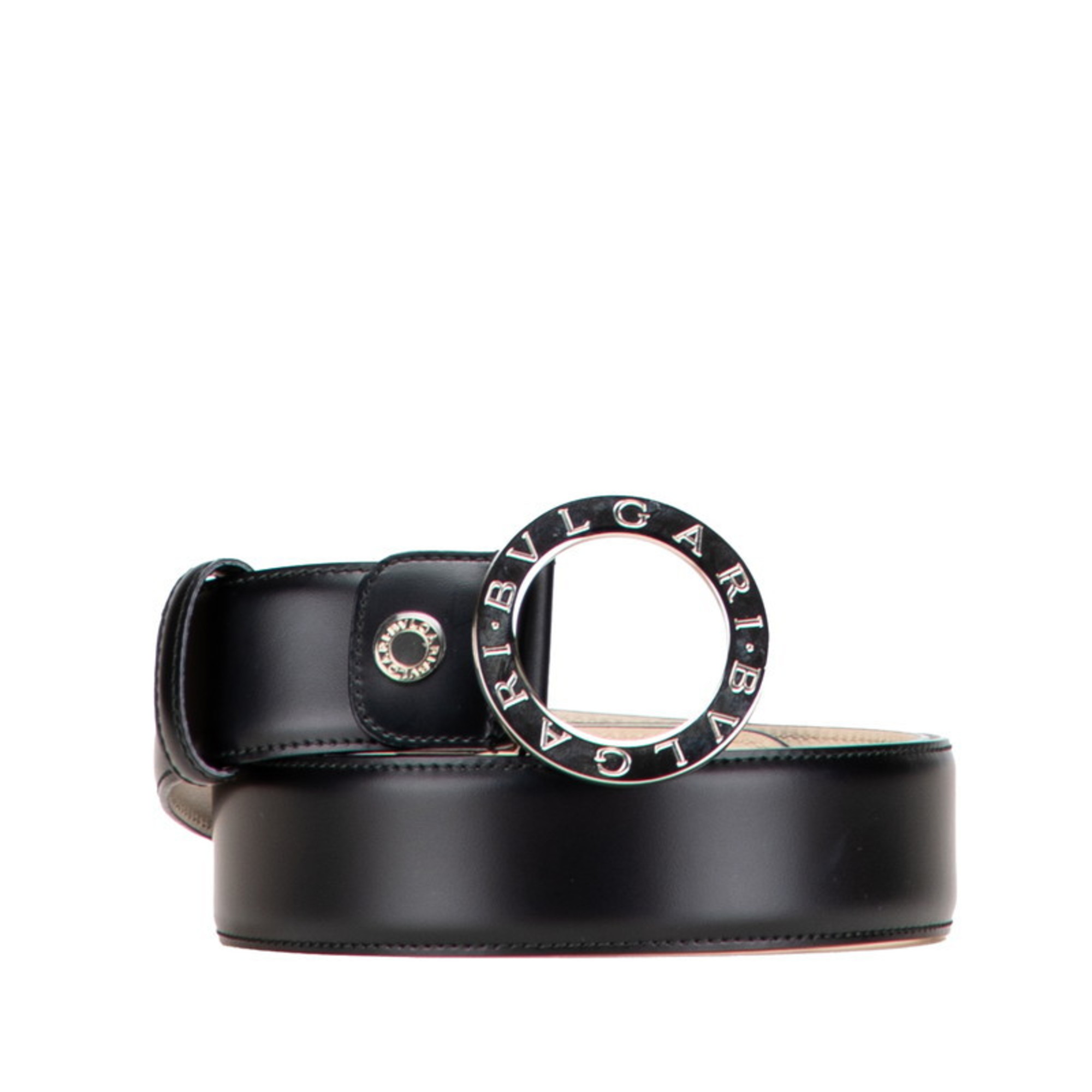 BVLGARI Belt Size: 44 110 Black Leather Women’s