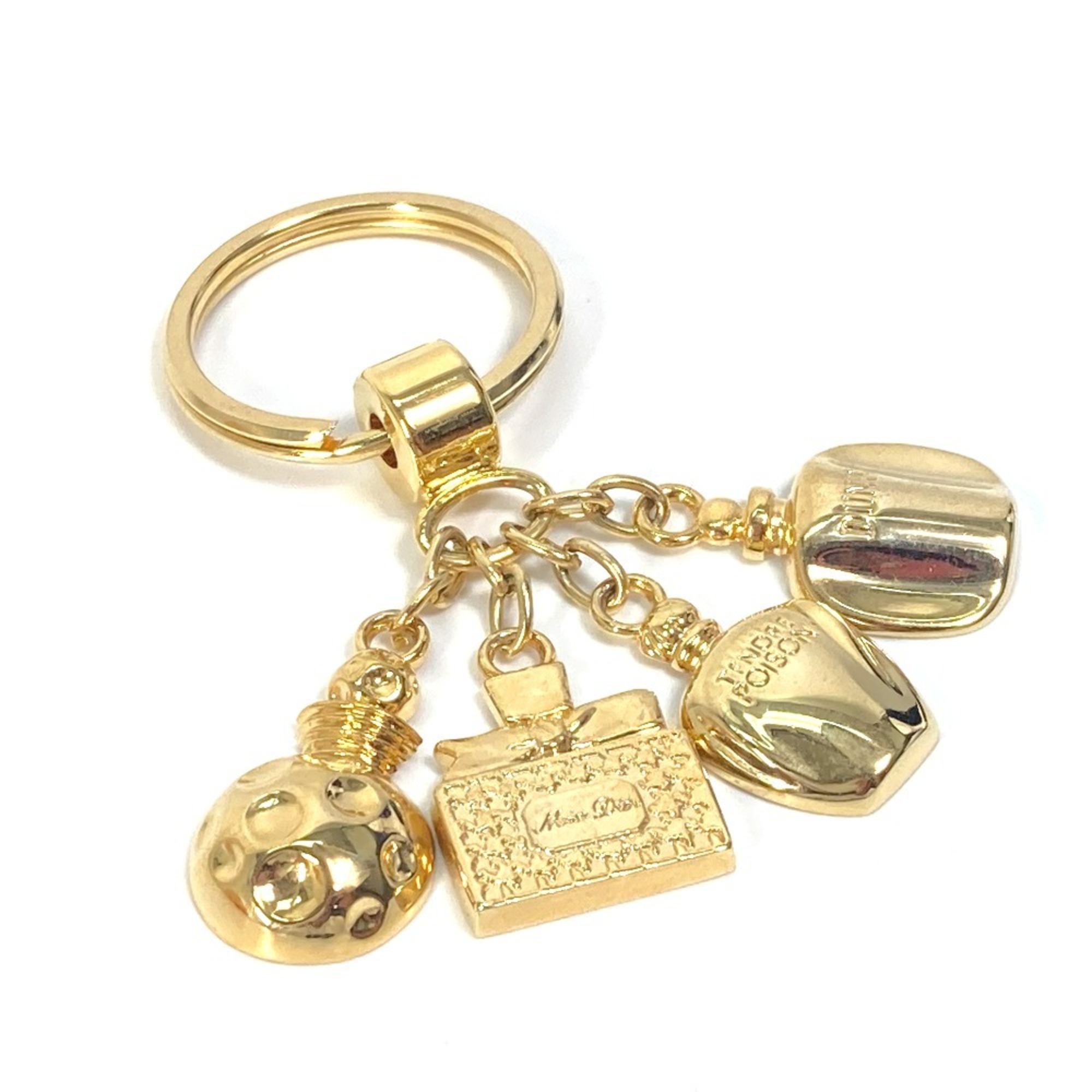 Christian Dior Perfume Bag Charm Key Ring Keychain GP Women’s Gold