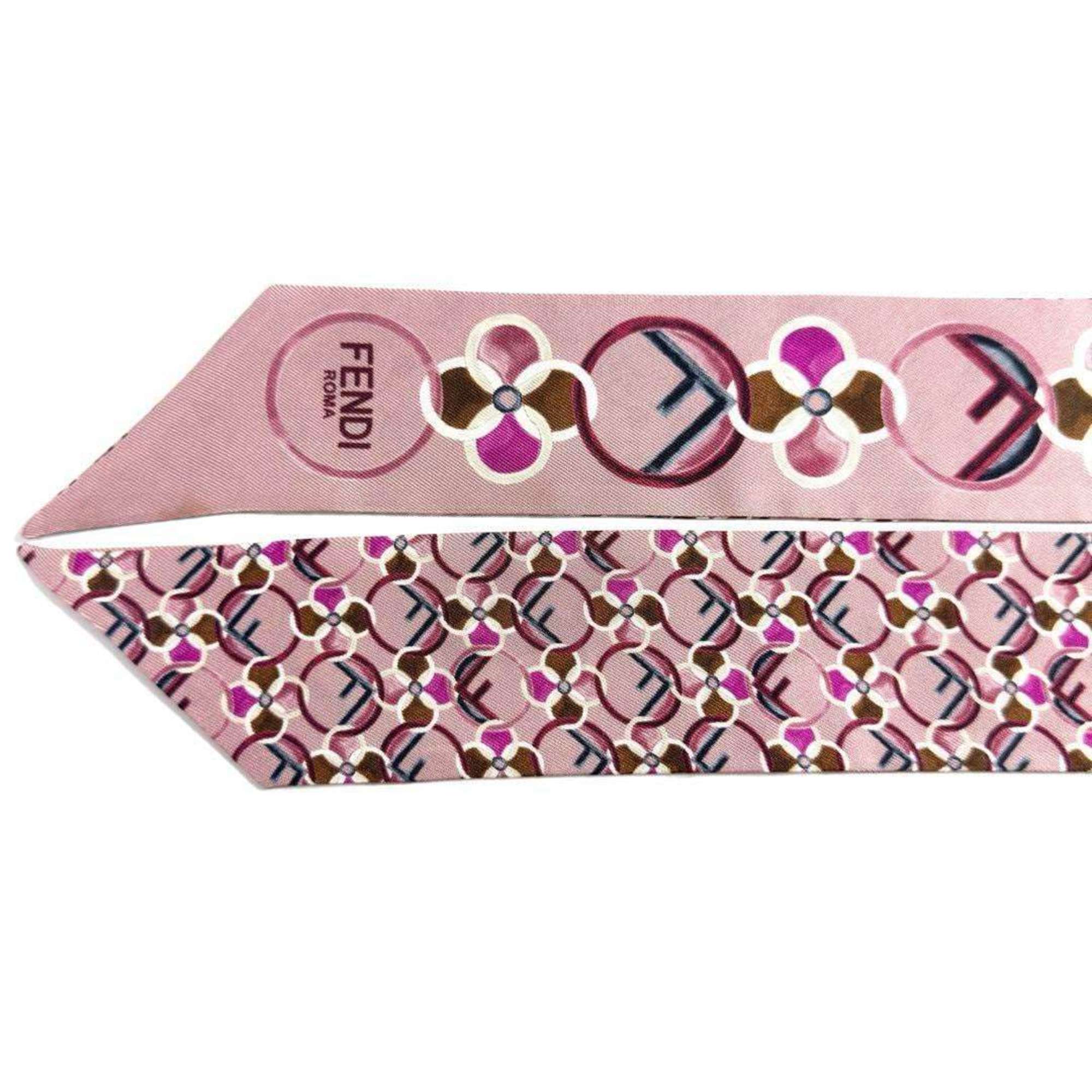 Fendi Women's Lappy Scarf Bandana Silk Pink