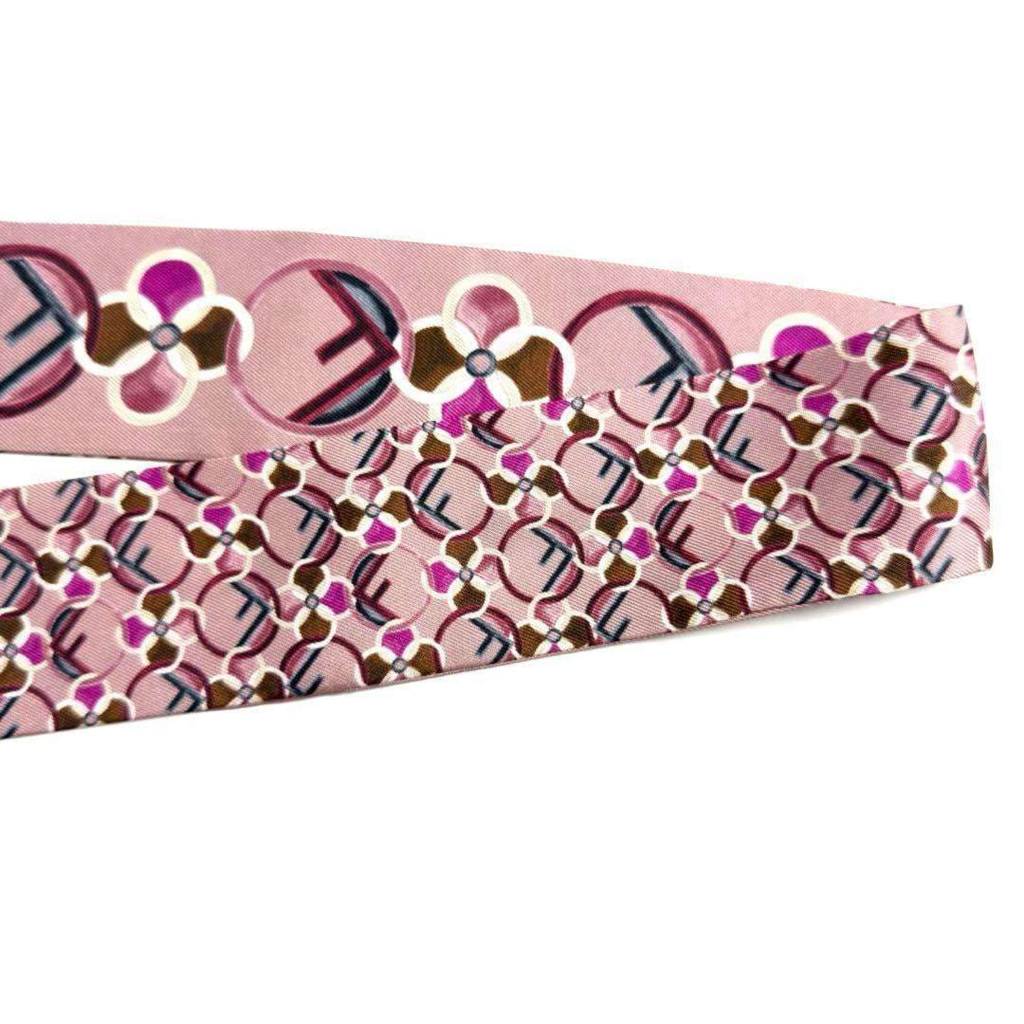 Fendi Women's Lappy Scarf Bandana Silk Pink