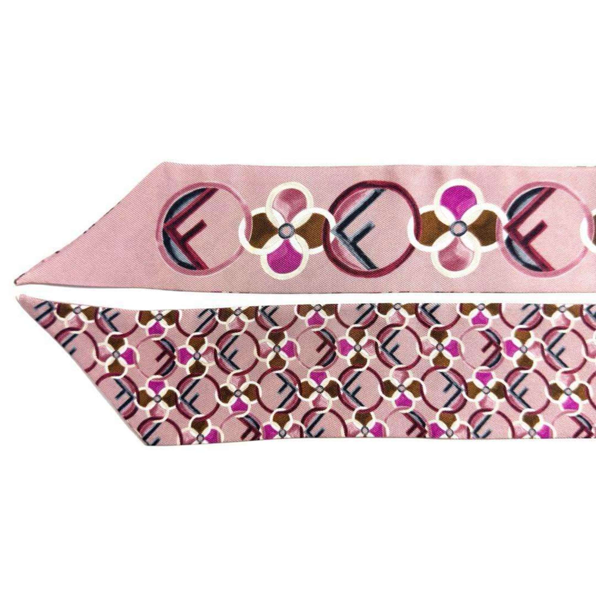 Fendi Women's Lappy Scarf Bandana Silk Pink