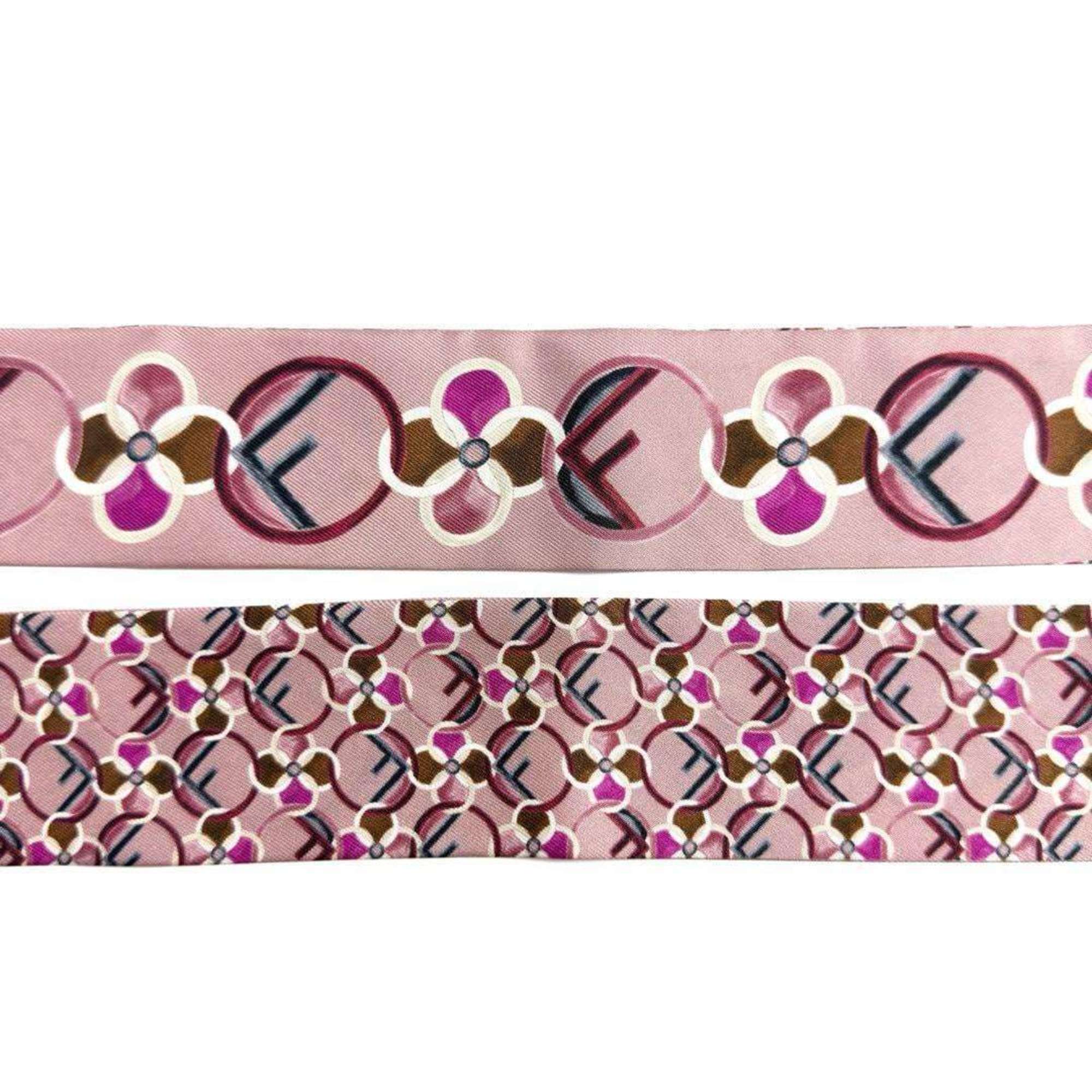 Fendi Women's Lappy Scarf Bandana Silk Pink