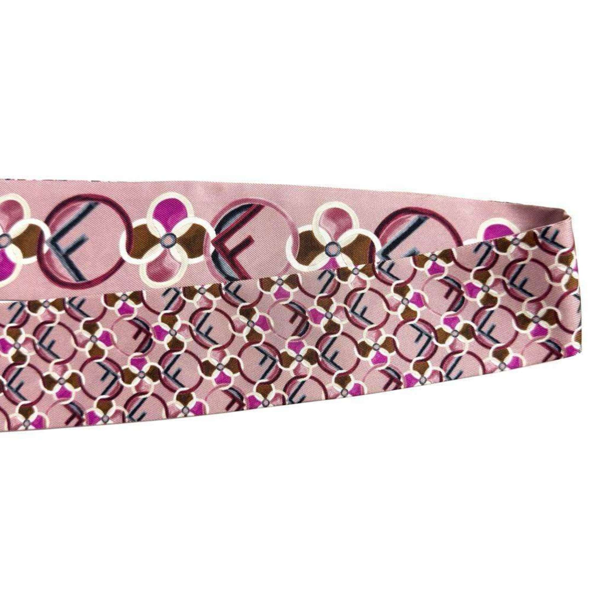 Fendi Women's Lappy Scarf Bandana Silk Pink