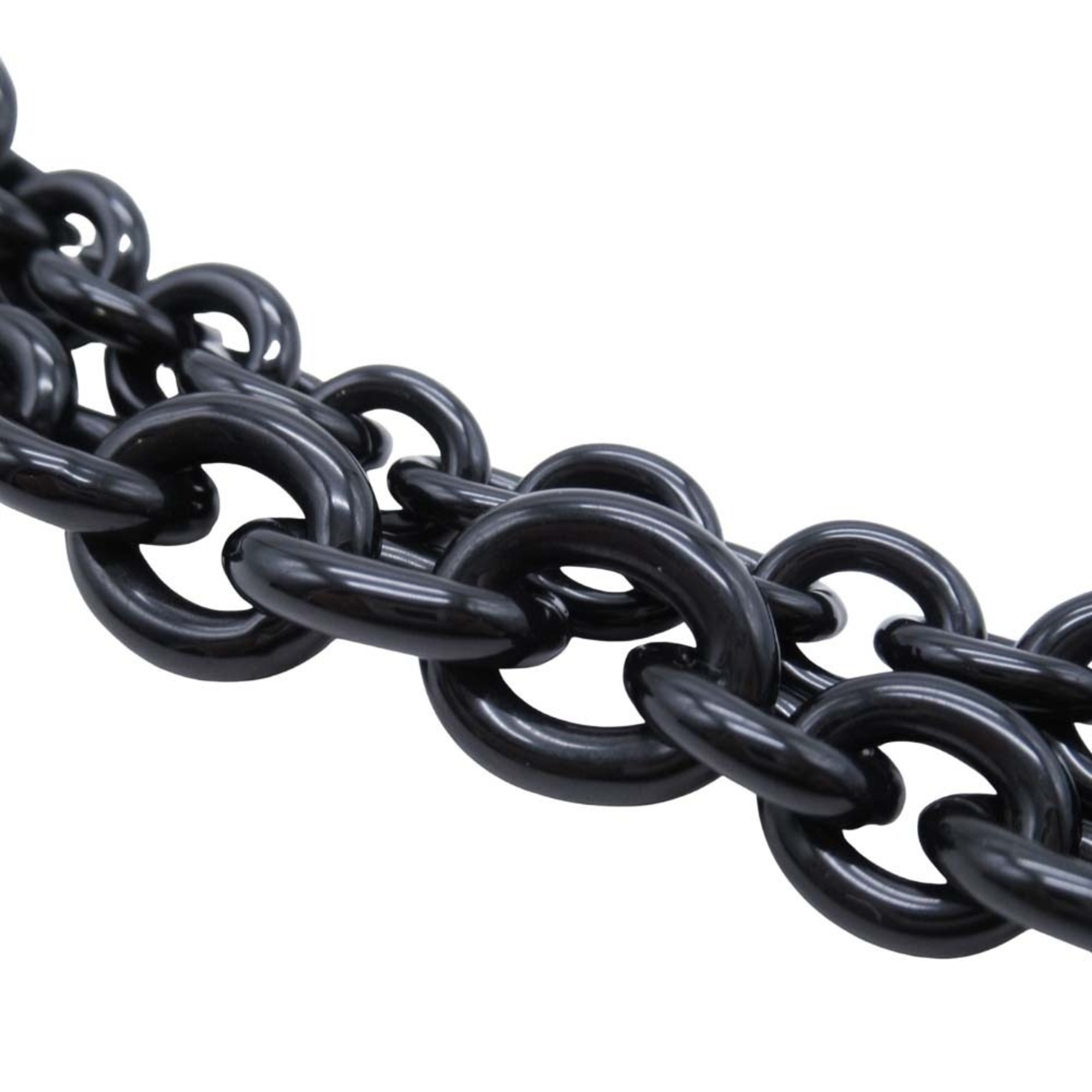 BOTTEGA VENETA Bottega Veneta metal chain belt with logo, papillon, and coin motif in black for men women.