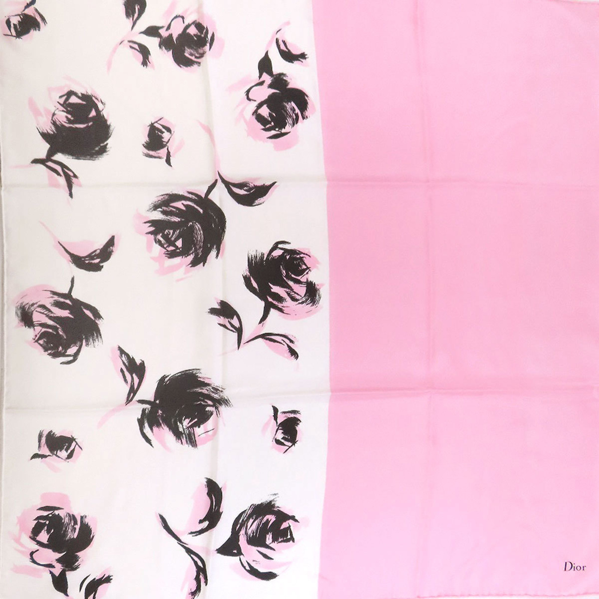 Christian Dior floral print silk scarf/muffler for women