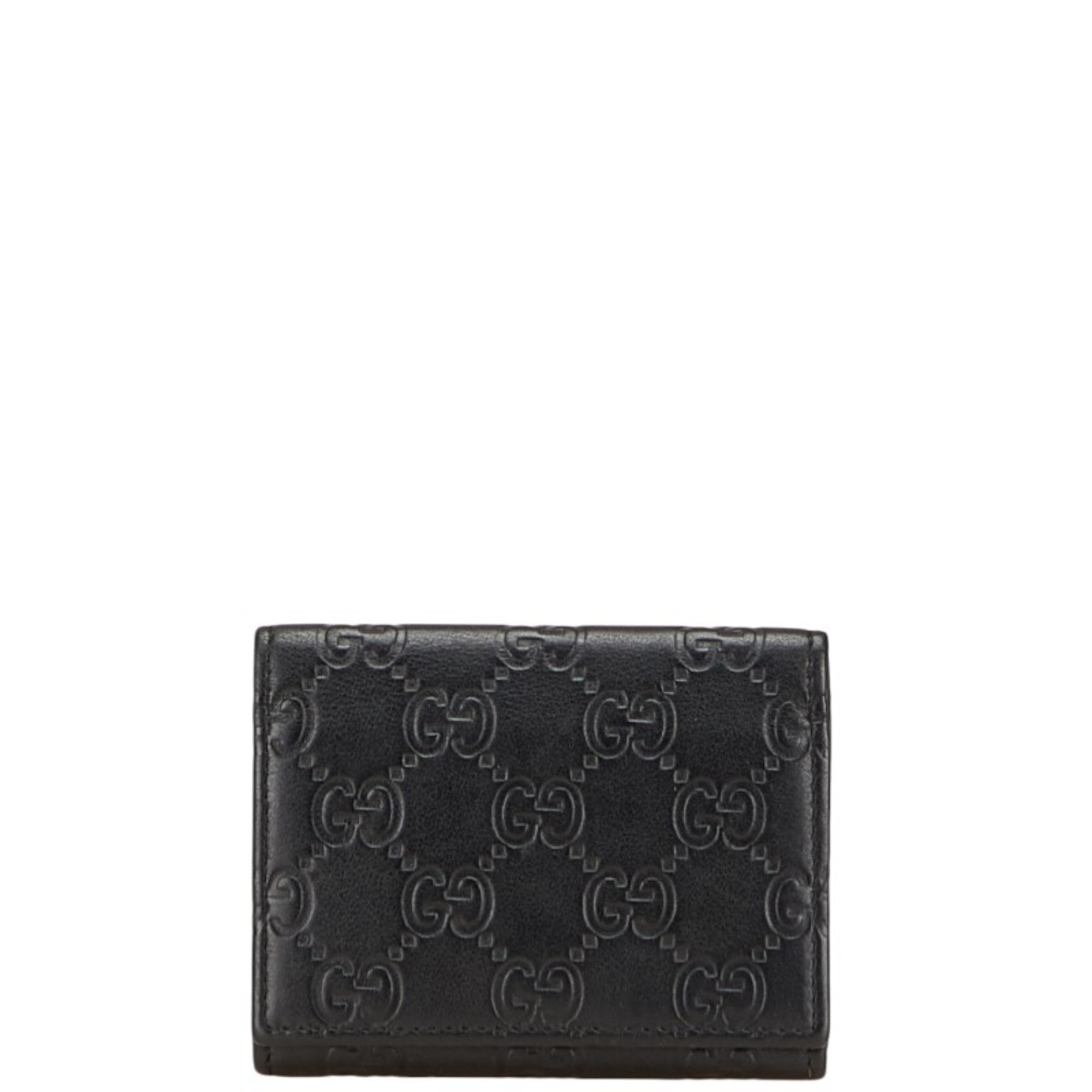 Gucci Guccissima Business Card Holder/Card Case 120965 Black Leather Women’s GUCCI