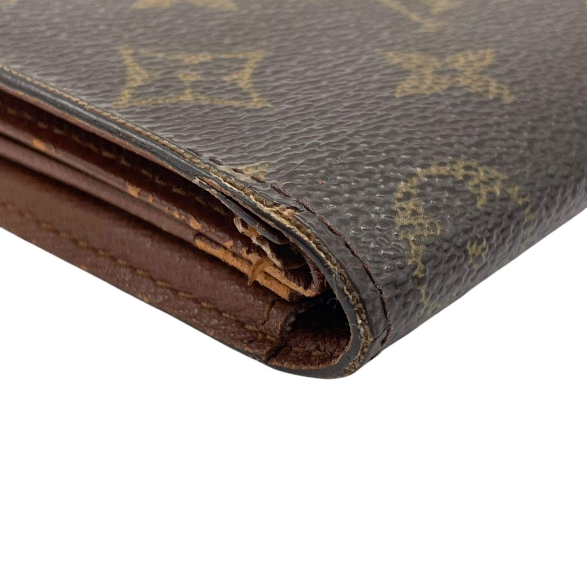 Louis Vuitton Japan Sangapur M60530 Monogram Bifold Business Card Case/Card Case/Pass Case Leather with Gold Hardware Men's and Women's M5