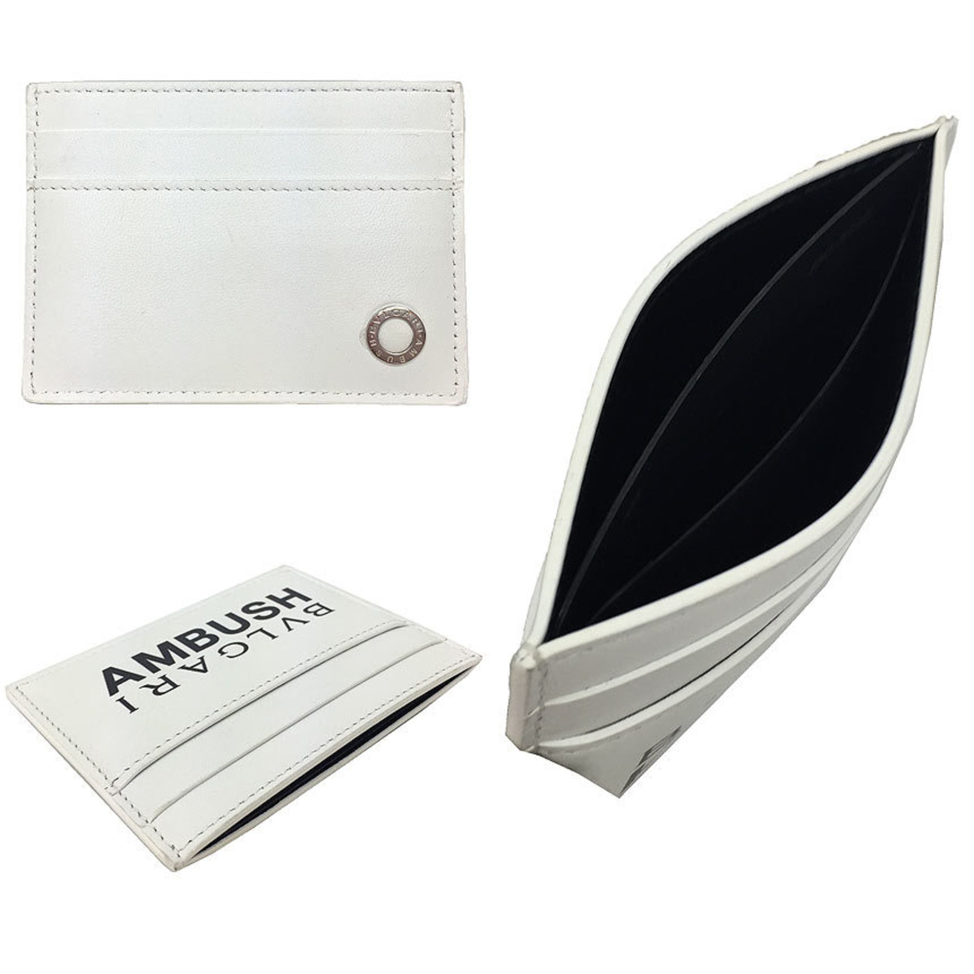 BVLGARI AMBUCISH×BVLGARI Card Case Pass White Japan Limited Color