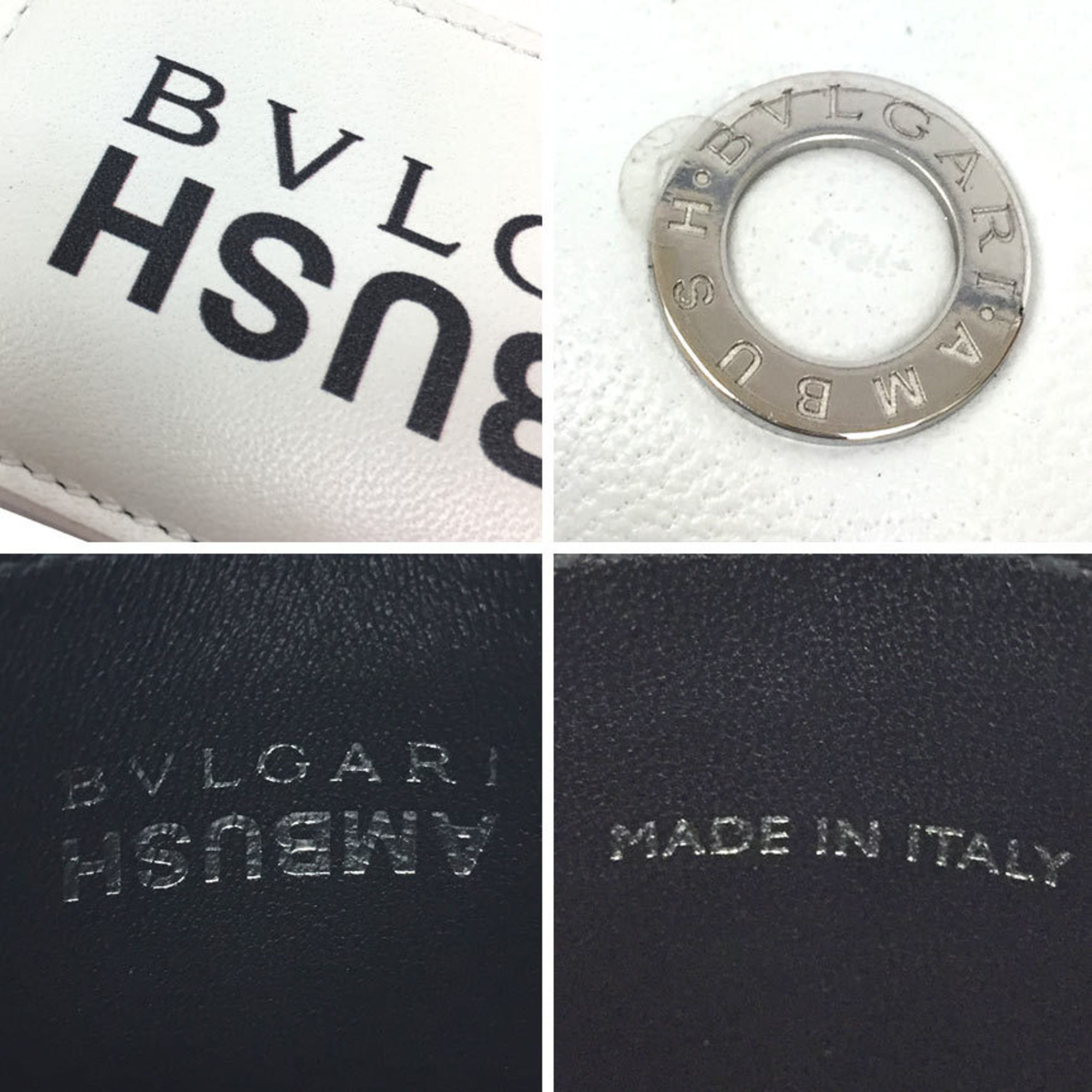 BVLGARI AMBUCISH×BVLGARI Card Case Pass White Japan Limited Color