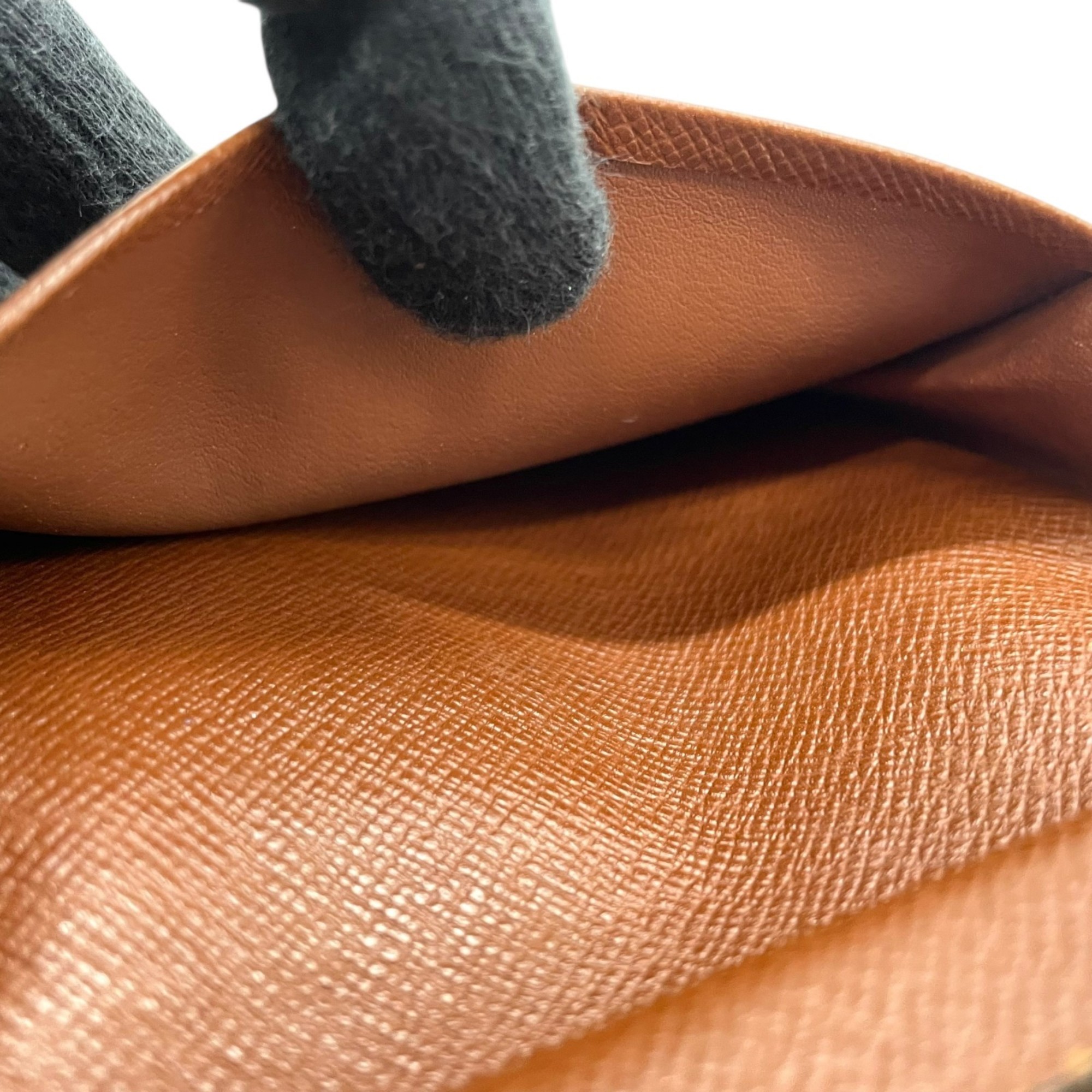 Louis Vuitton Japan Sangapur M60530 Monogram Bifold Business Card Case/Card Case/Pass Case Leather with Gold Hardware Men's and Women's M5