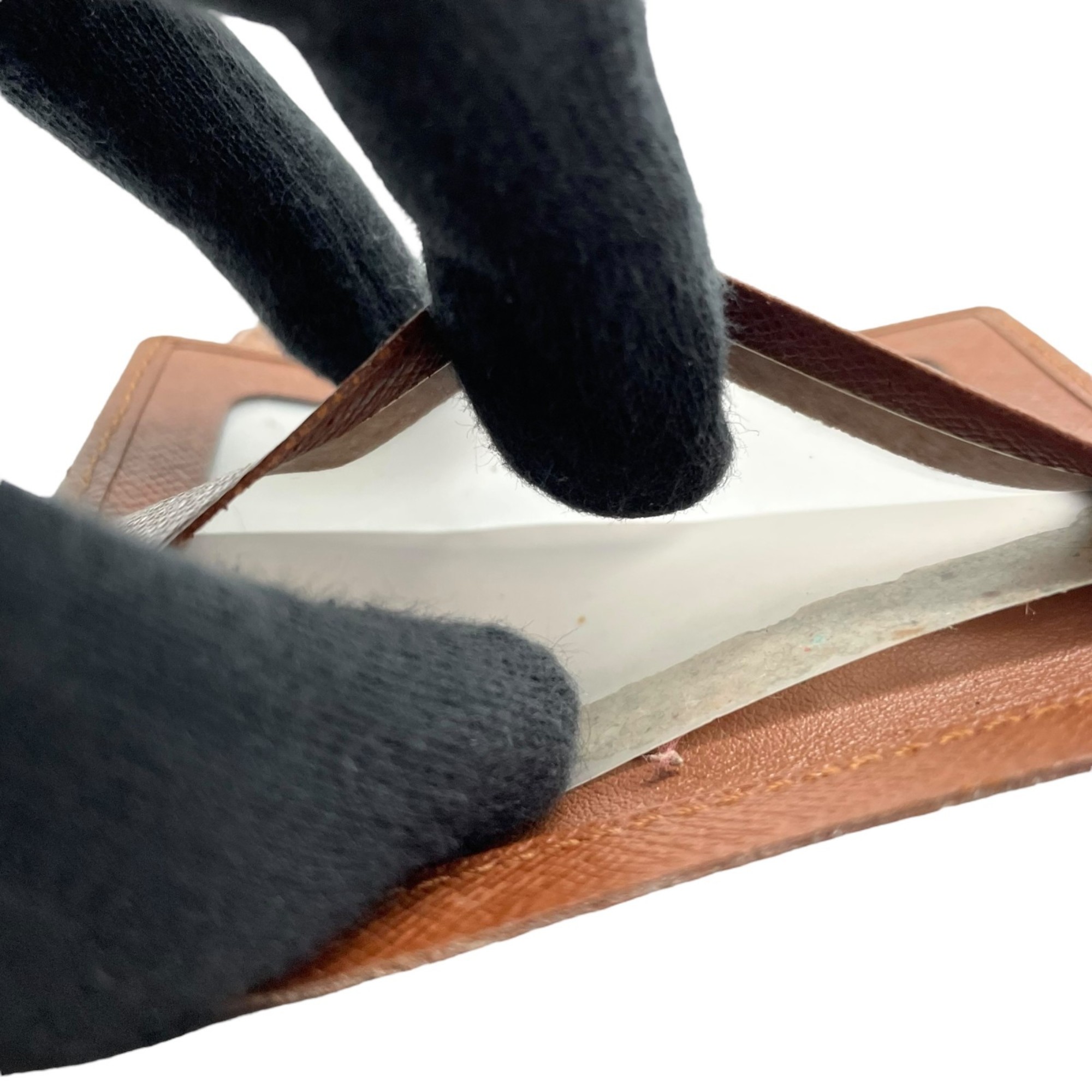 Louis Vuitton Japan Sangapur M60530 Monogram Bifold Business Card Case/Card Case/Pass Case Leather with Gold Hardware Men's and Women's M5