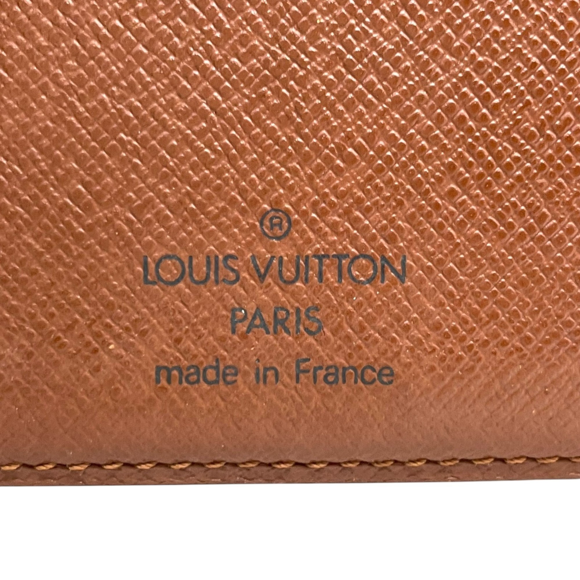 Louis Vuitton Japan Sangapur M60530 Monogram Bifold Business Card Case/Card Case/Pass Case Leather with Gold Hardware Men's and Women's M5