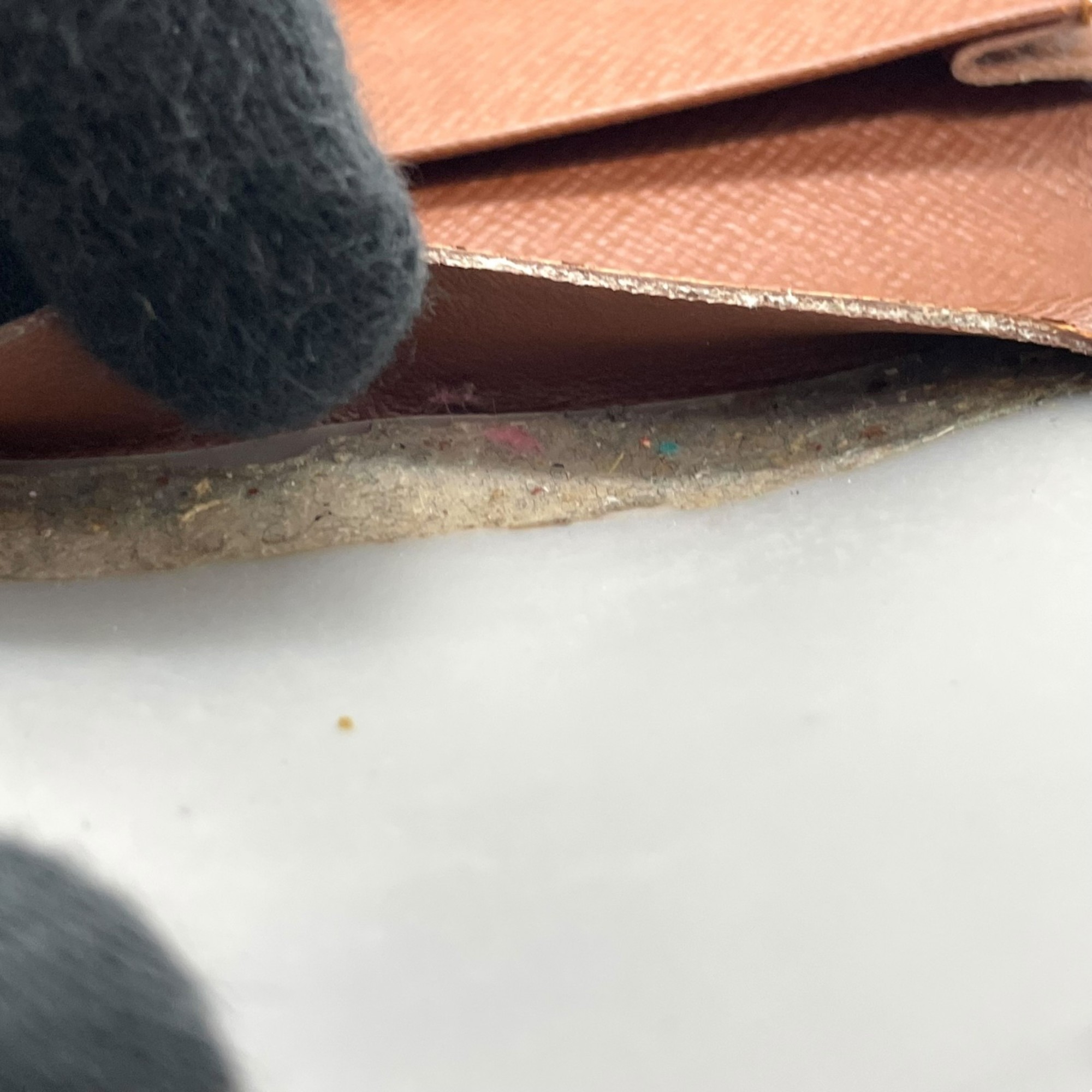 Louis Vuitton Japan Sangapur M60530 Monogram Bifold Business Card Case/Card Case/Pass Case Leather with Gold Hardware Men's and Women's M5