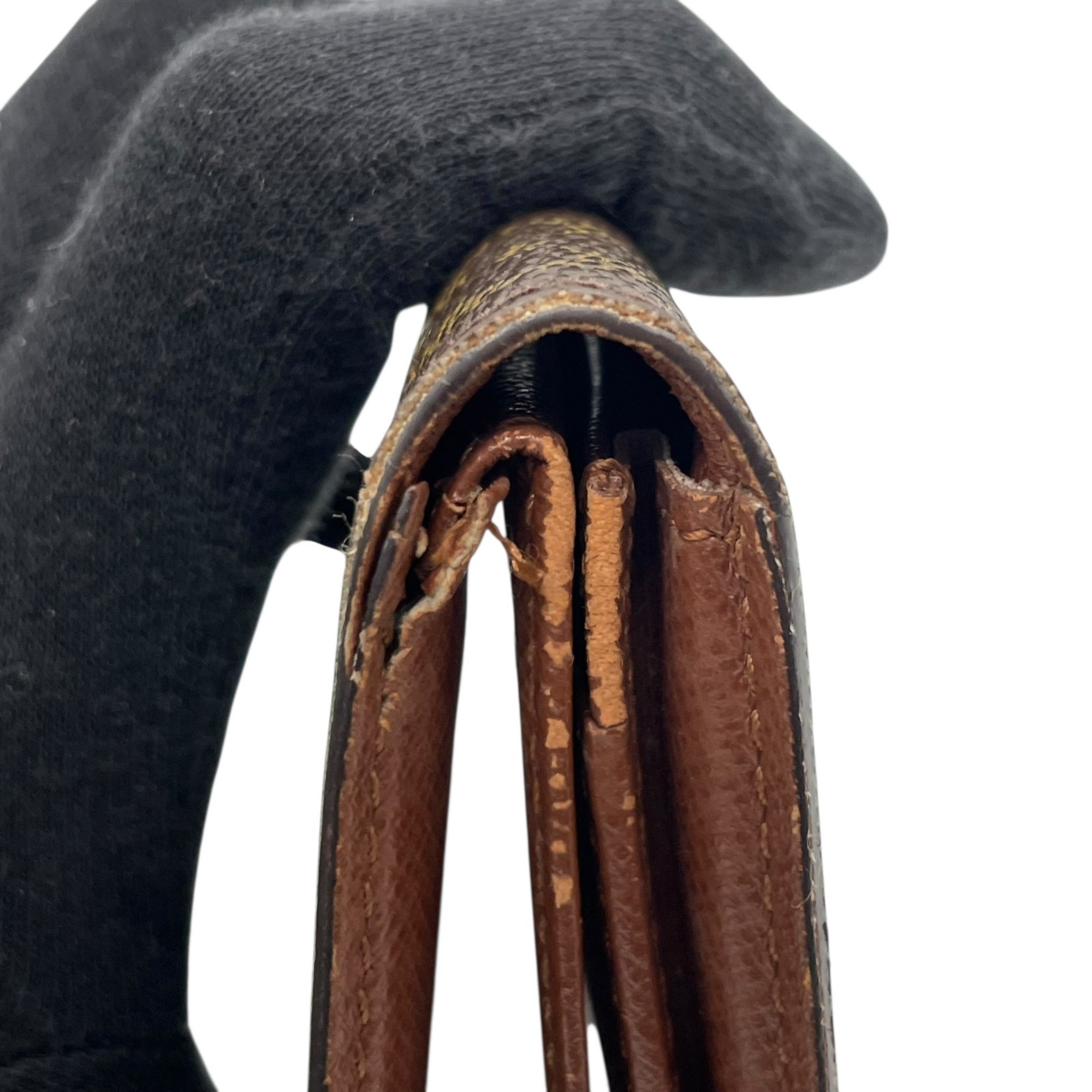 Louis Vuitton Japan Sangapur M60530 Monogram Bifold Business Card Case/Card Case/Pass Case Leather with Gold Hardware Men's and Women's M5